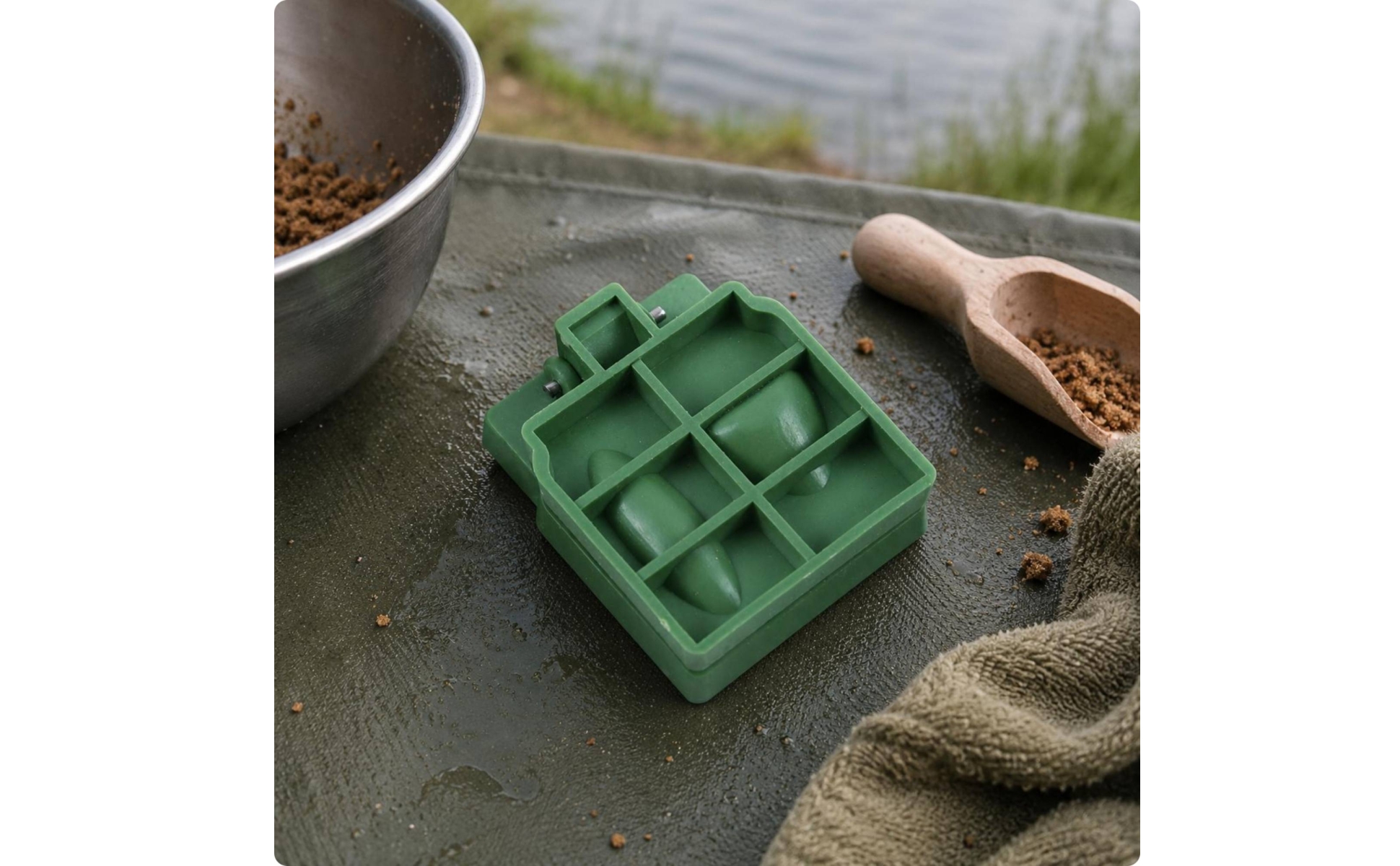 Mini Cast Green Hinged Cast Rectangular