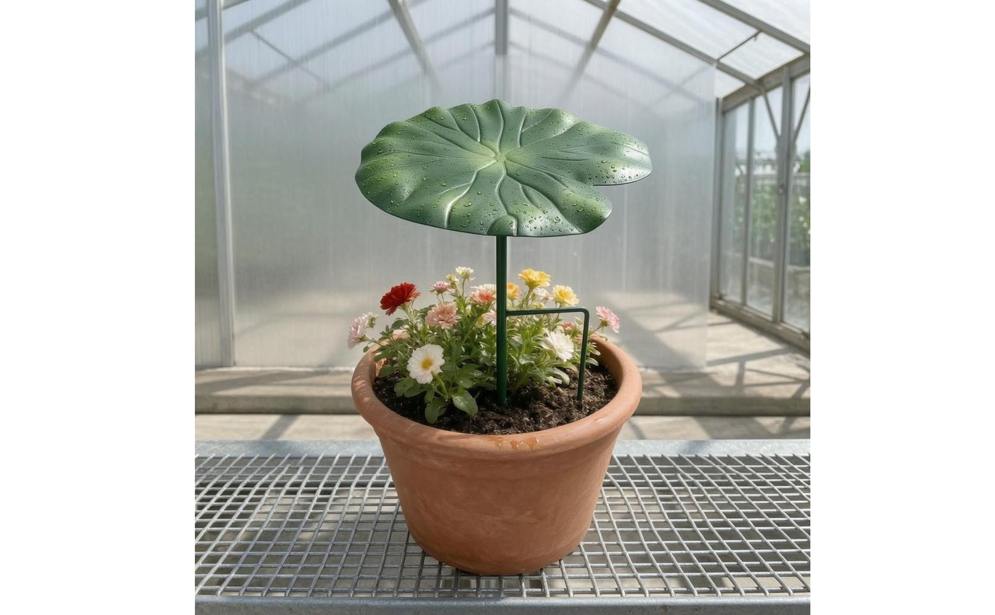 Lotus-Leaf-Shaped Shade Ornament Molded Veins Leaf-Shaped Plant Shade Green