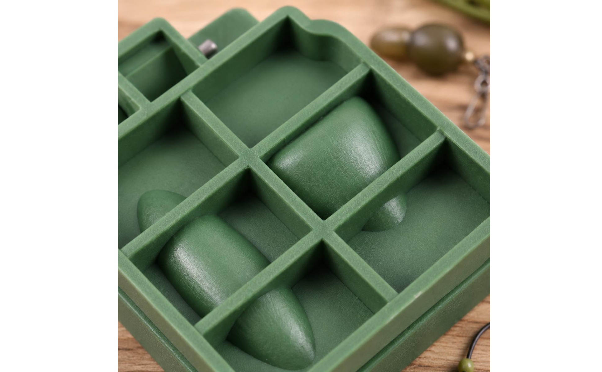 Mini Cast Green Hinged Cast Rectangular