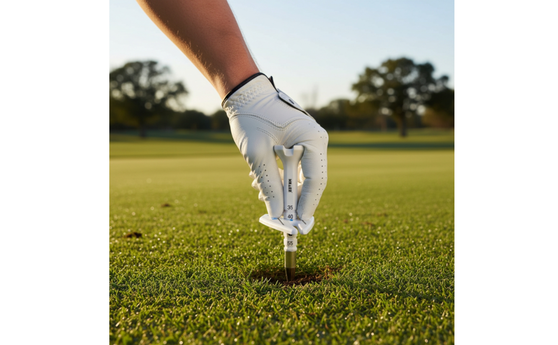 Cleaning Golf Tee Numbered Markings Adjustable Golf Tee Winged Support