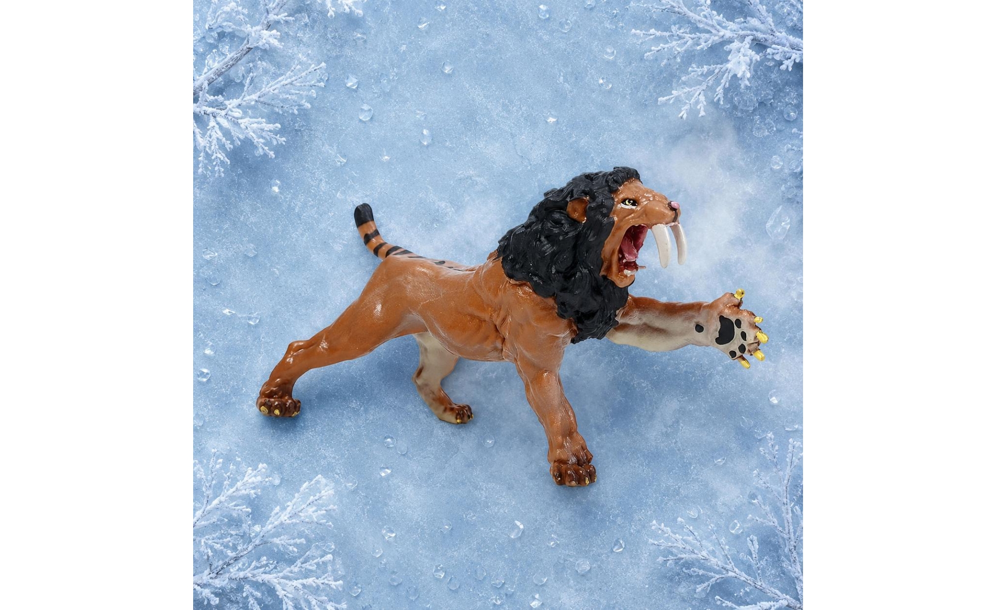 Säbelzahnkatze Figur handbemalt Säbelzahntigerfigur realistisch