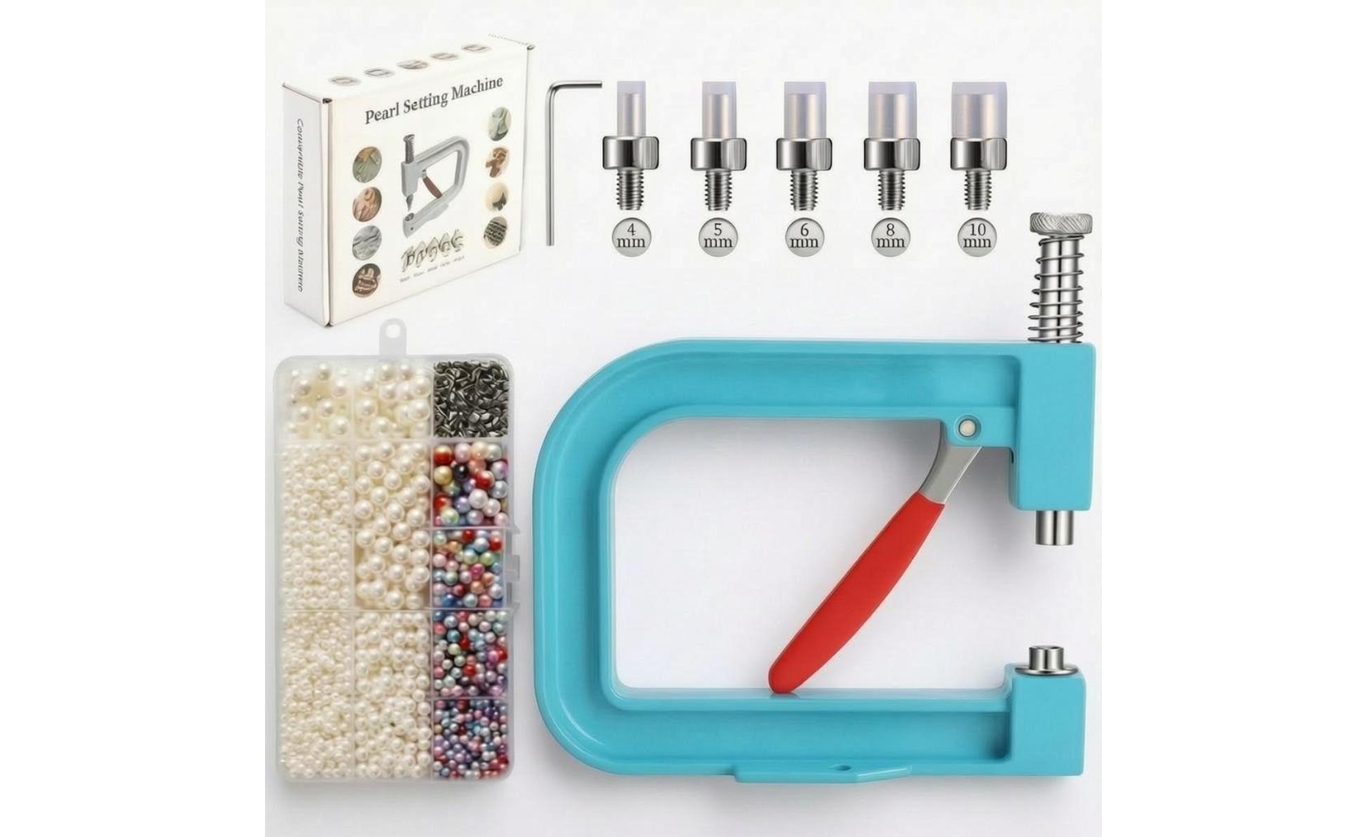 Manual Bead-Setting Machine Interchangeable Tips Hand-Press Bead Setter