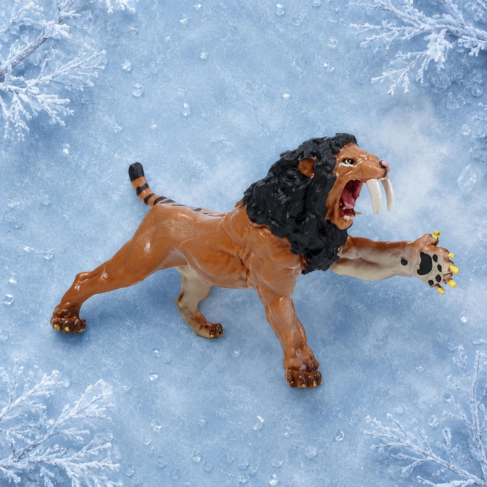 Säbelzahnkatze Figur Realistisch Säbelzahntiger Figur Detailgetreu - Produktbild 2