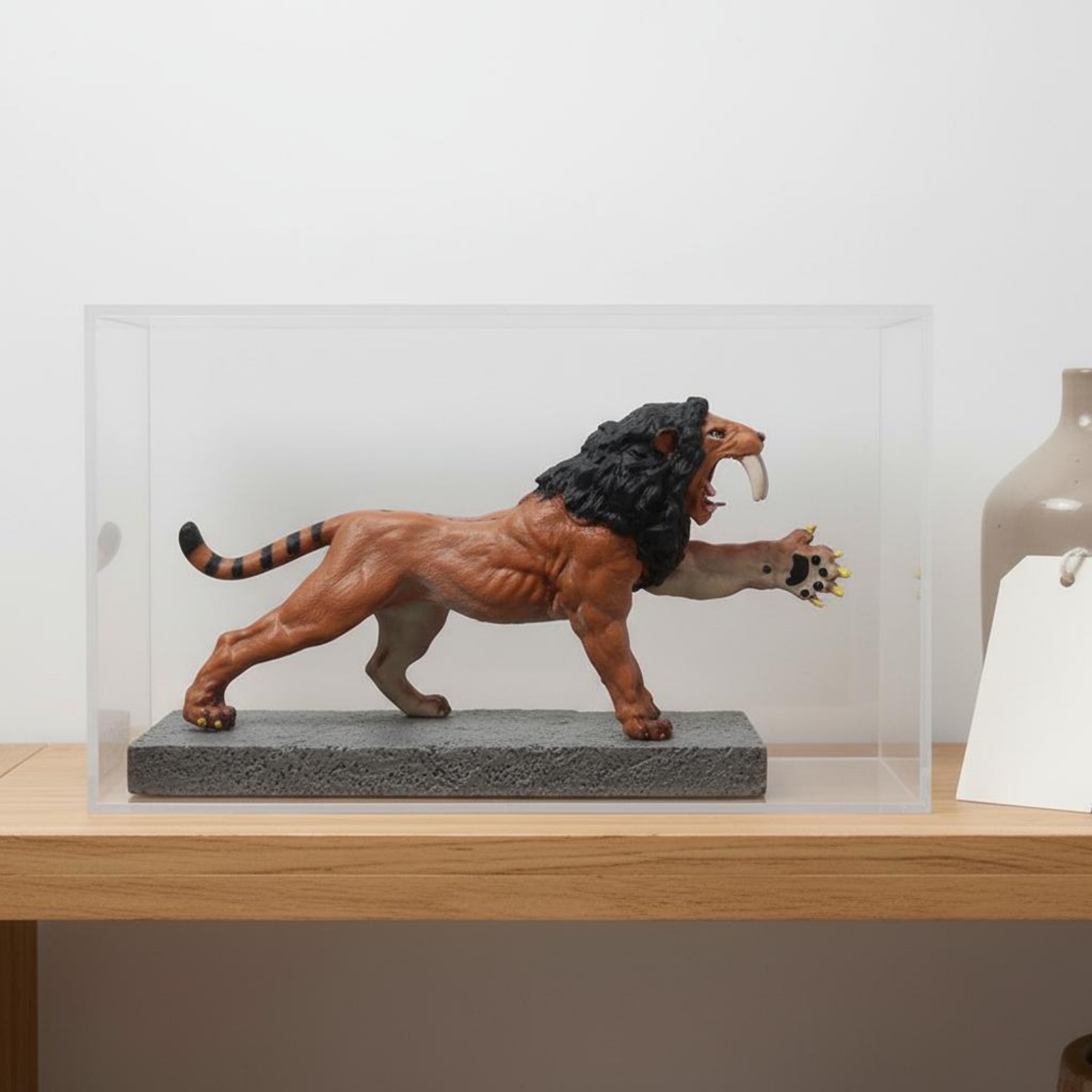Säbelzahnkatze Figur Realistisch Säbelzahntiger Figur Detailgetreu - Produktbild 7