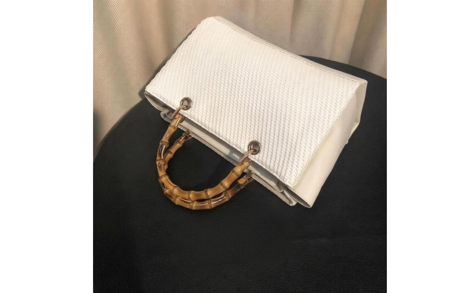Bamboo Handbag Handle Natural Finish D-Shaped Bamboo Handle Rounded