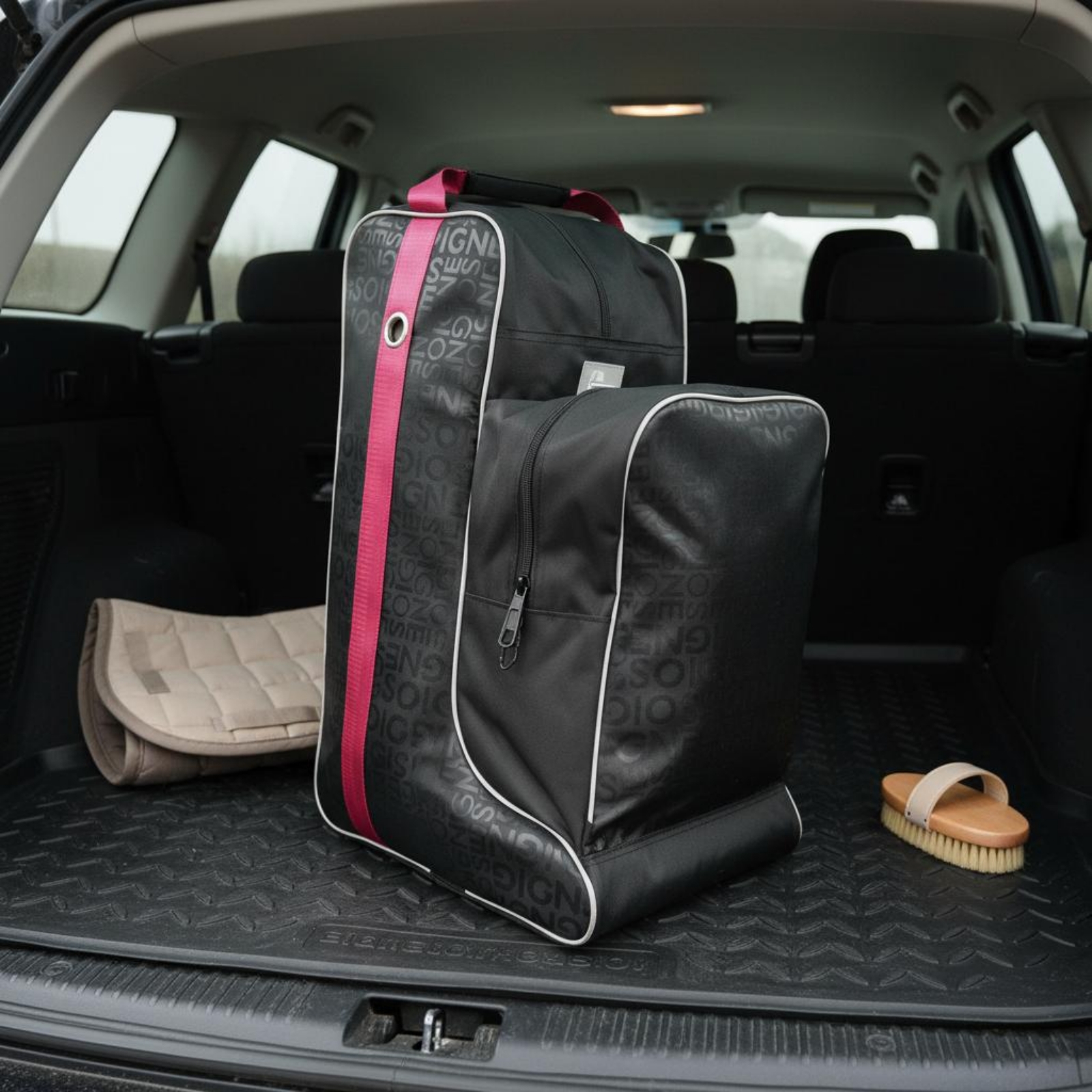 Reitstiefeltasche Gemustert Stiefel-Transporttasche mit Paspel für Reiter - Produktbild 3