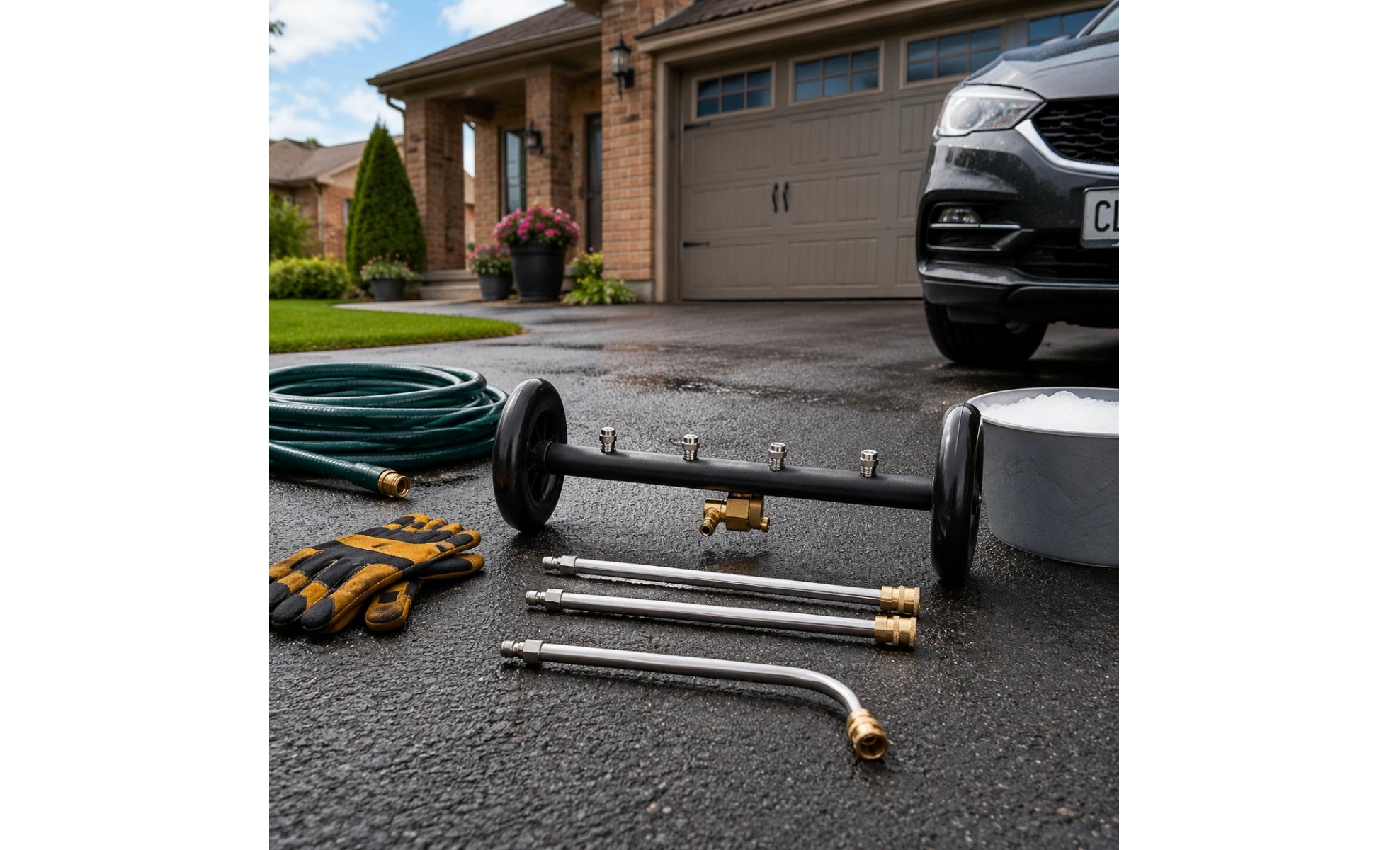 Car Chassis Washer 4000 Psi Undercarriage Cleaner 16 Inch for Driveway, Garage