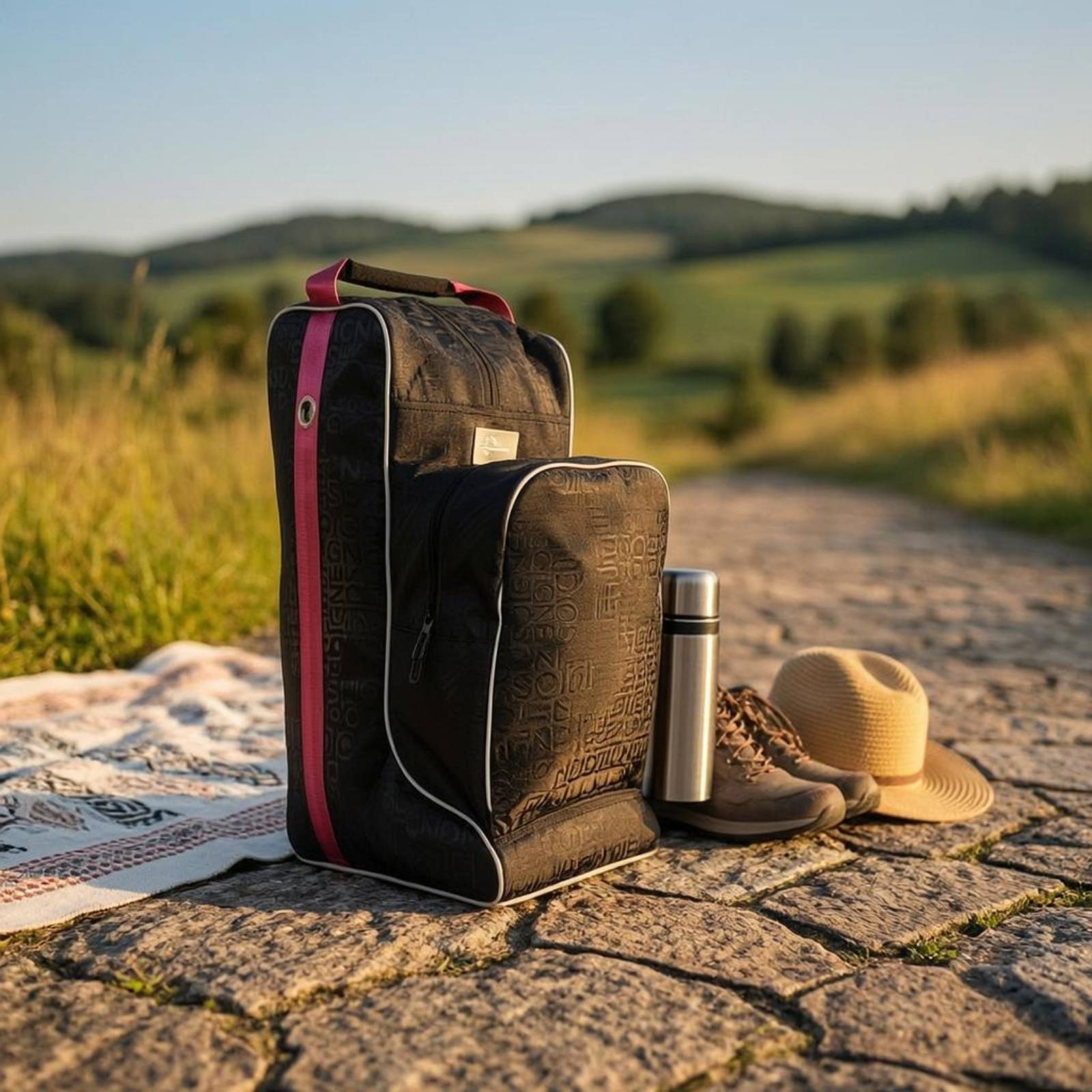 Reitstiefeltasche Gemustert Stiefel-Transporttasche mit Paspel für Reiter - Produktbild 5
