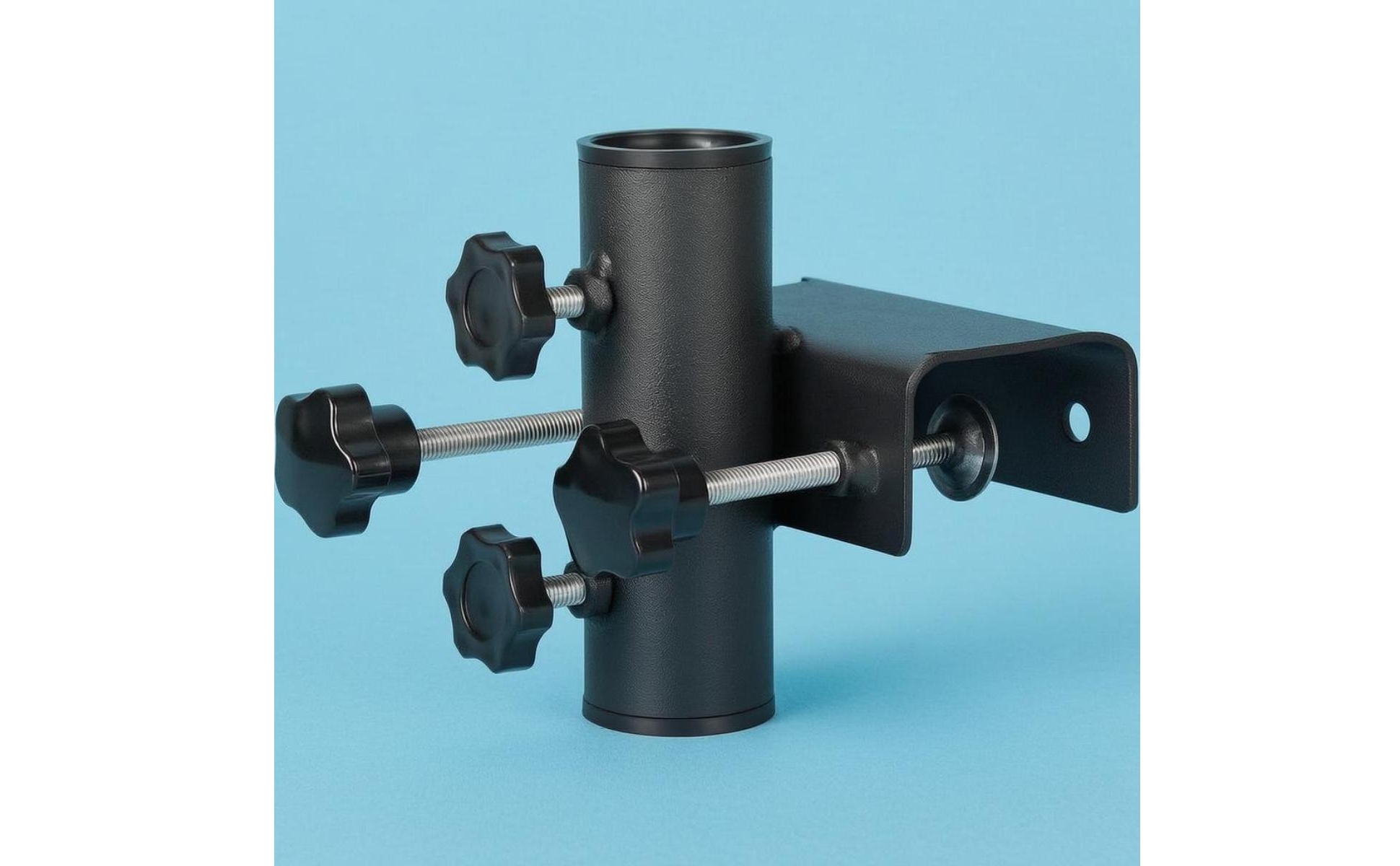 Railing Umbrella Clamp Black Matte Umbrella Clamp Bracket Textured Finish