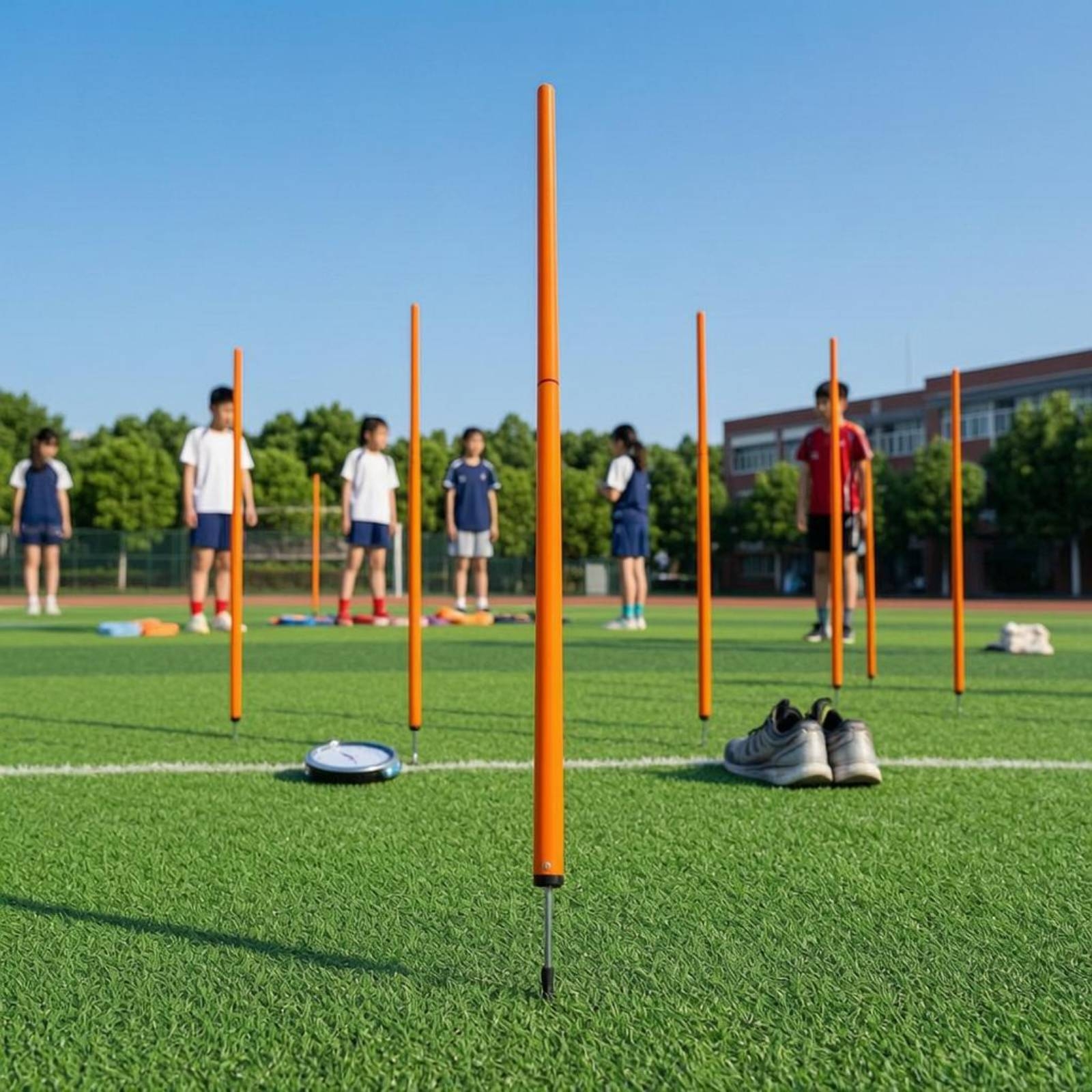 Trainingsstangen mit Erdspieß orange Slalomstange abnehmbar für Slalomtraining - Produktbild 6