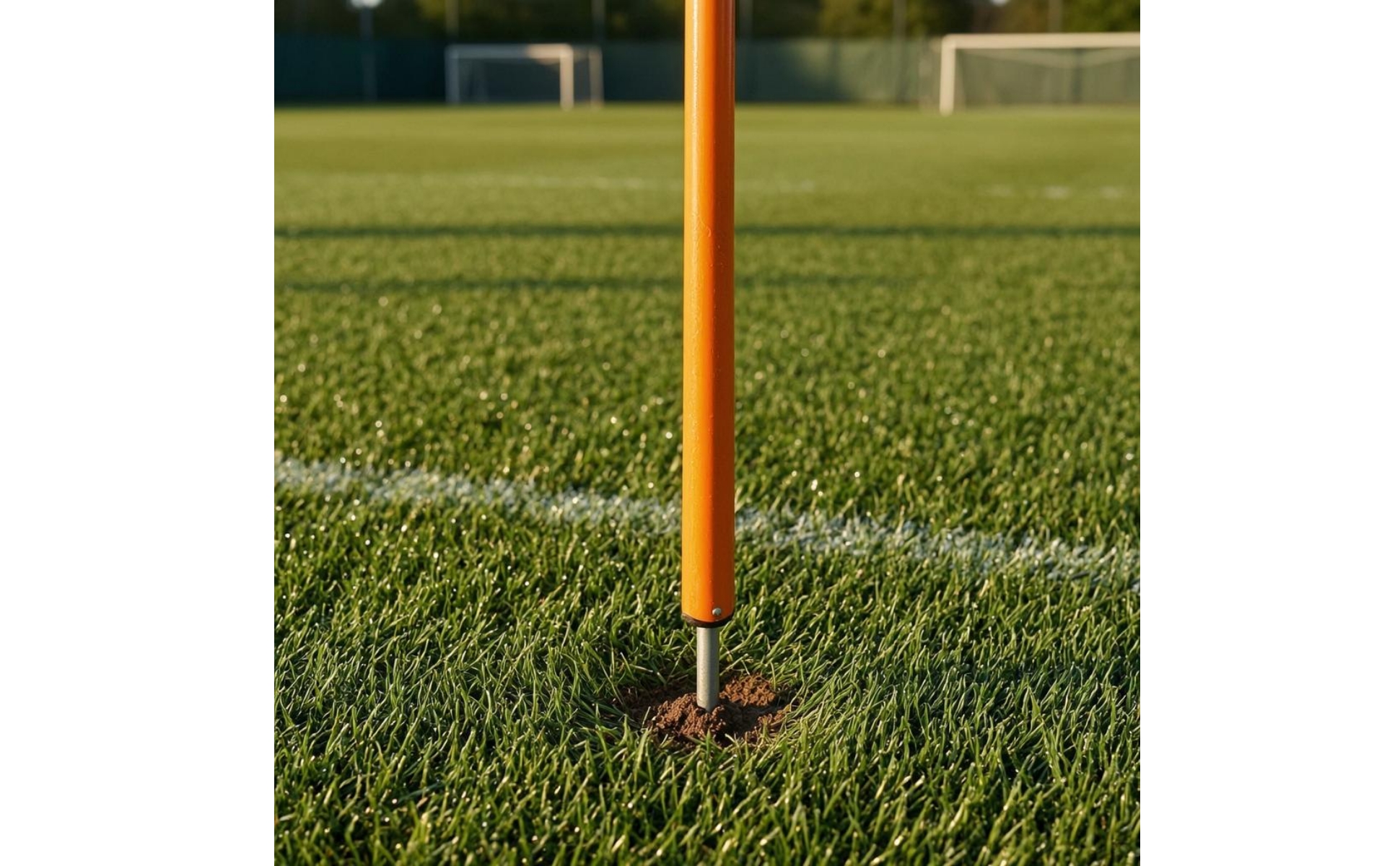 Trainingsstangen mit Erdspieß Orange Slalomstange Zweiteilig für Fußballtraining
