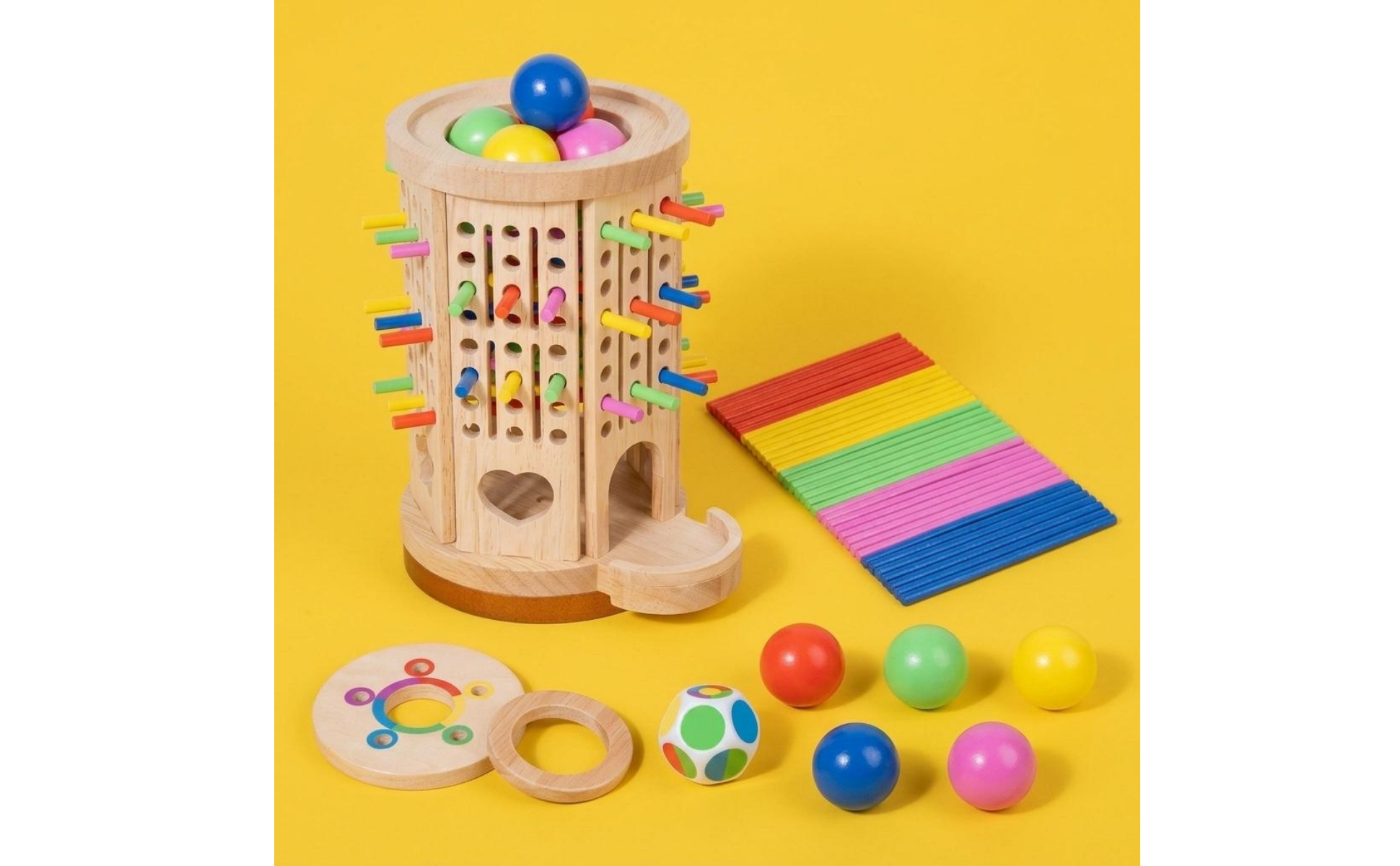 Wooden Balance-Stick Game Interactive Educational Balance Game Tabletop