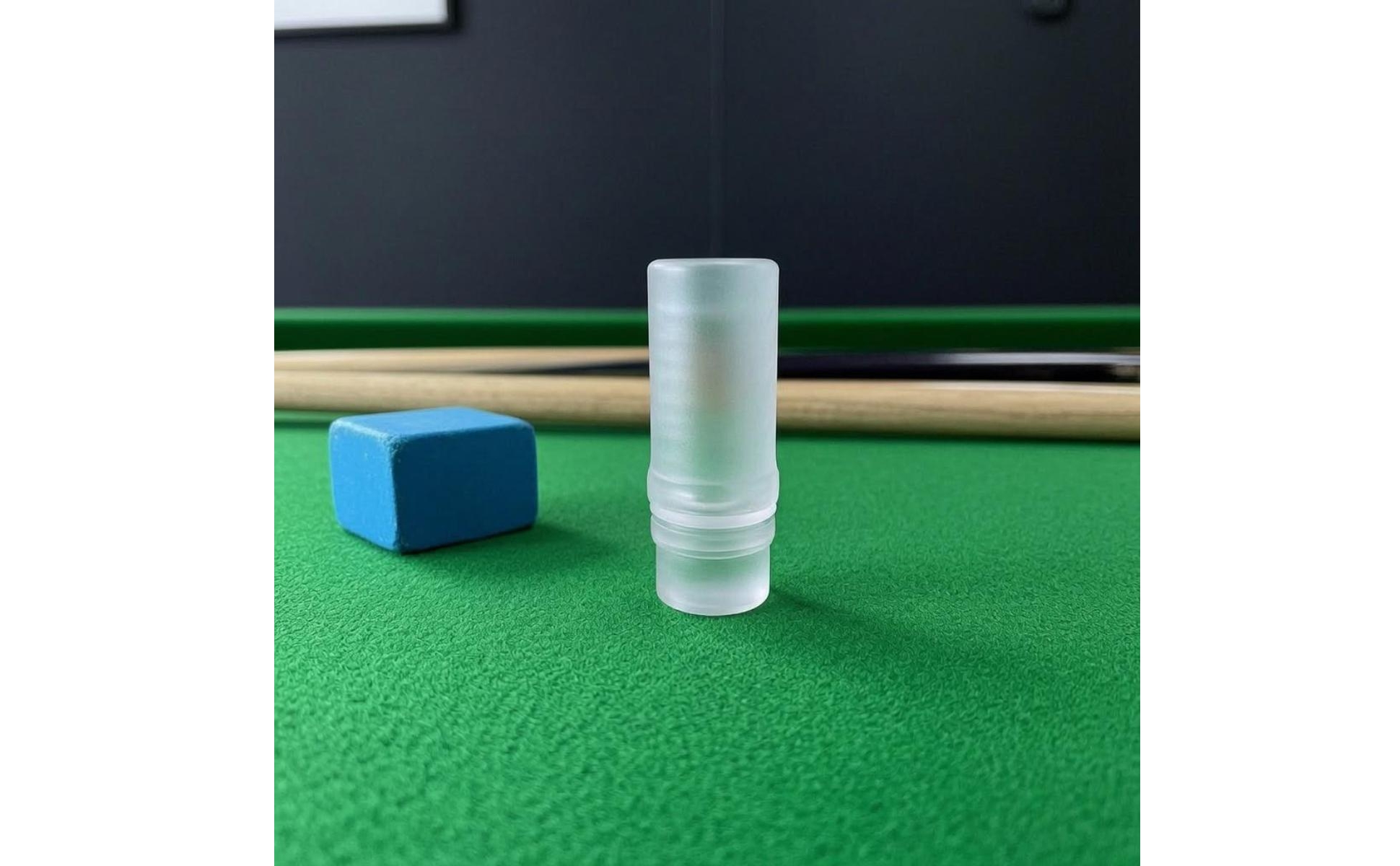 Billiard Cue Protector Cap Frosted Transparent Acrylic Cue Cap Rounded Top