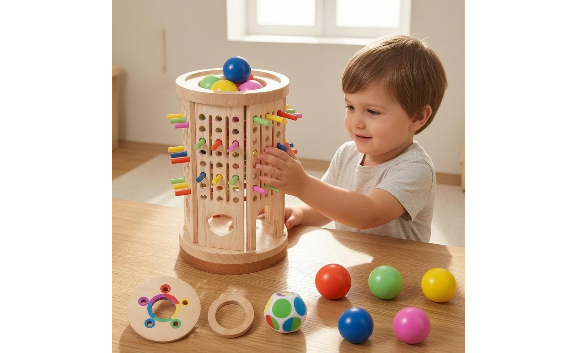 Wooden Balance-Stick Game Interactive Educational Balance Game Tabletop