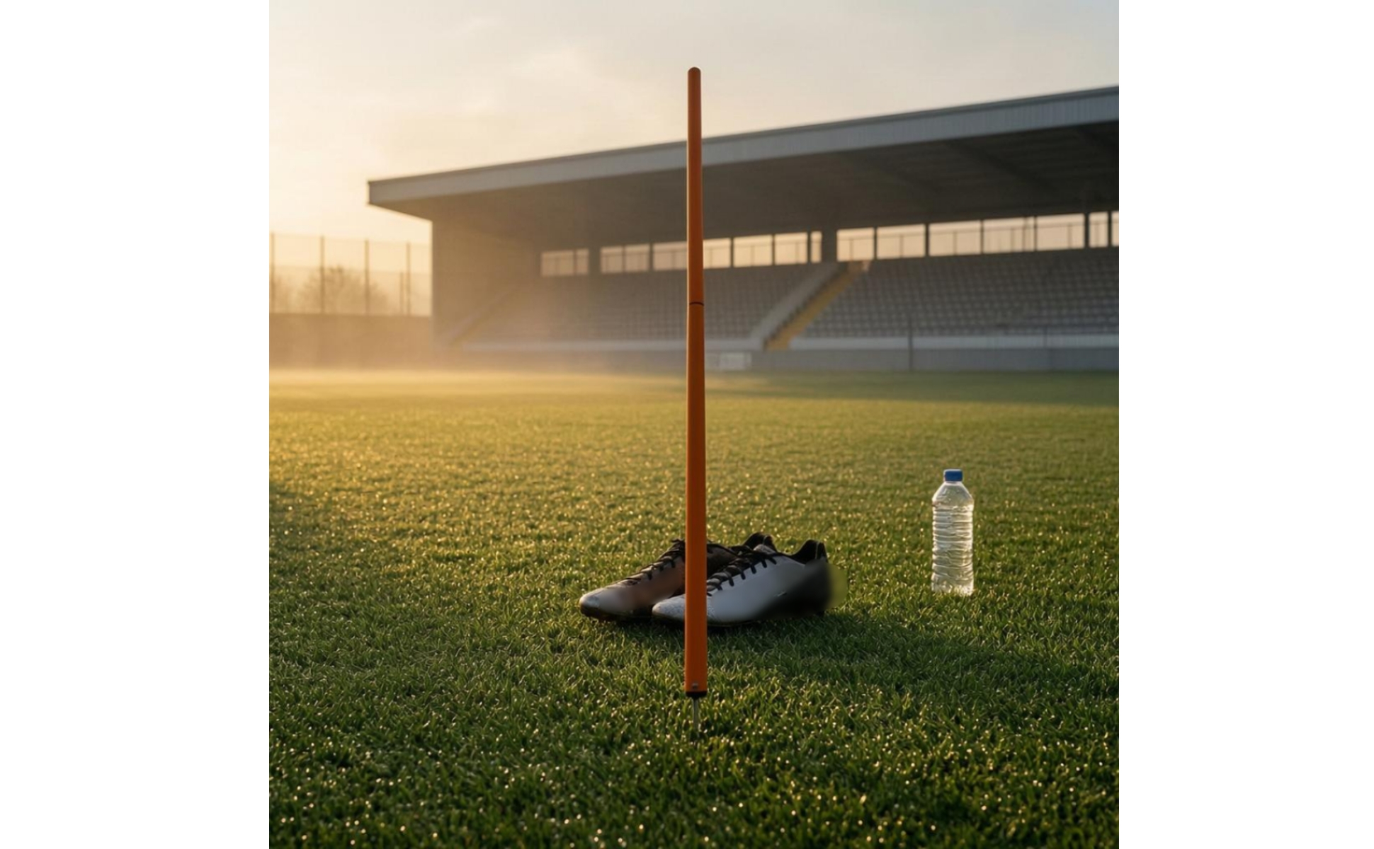 Trainingsstangen mit Erdspieß Orange Slalomstange Zweiteilig für Fußballtraining
