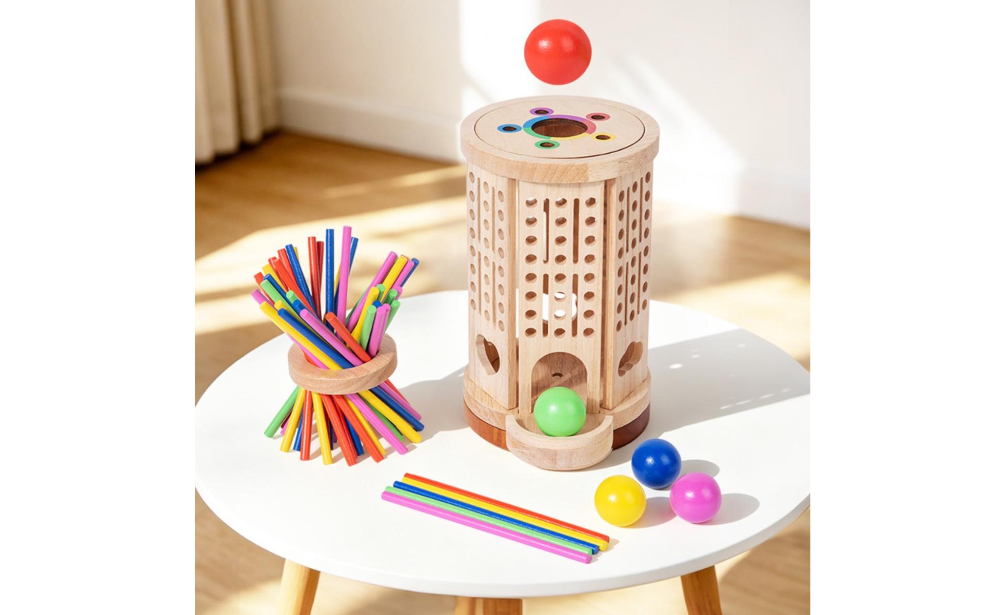 Wooden Balance-Stick Game Interactive Educational Balance Game Tabletop