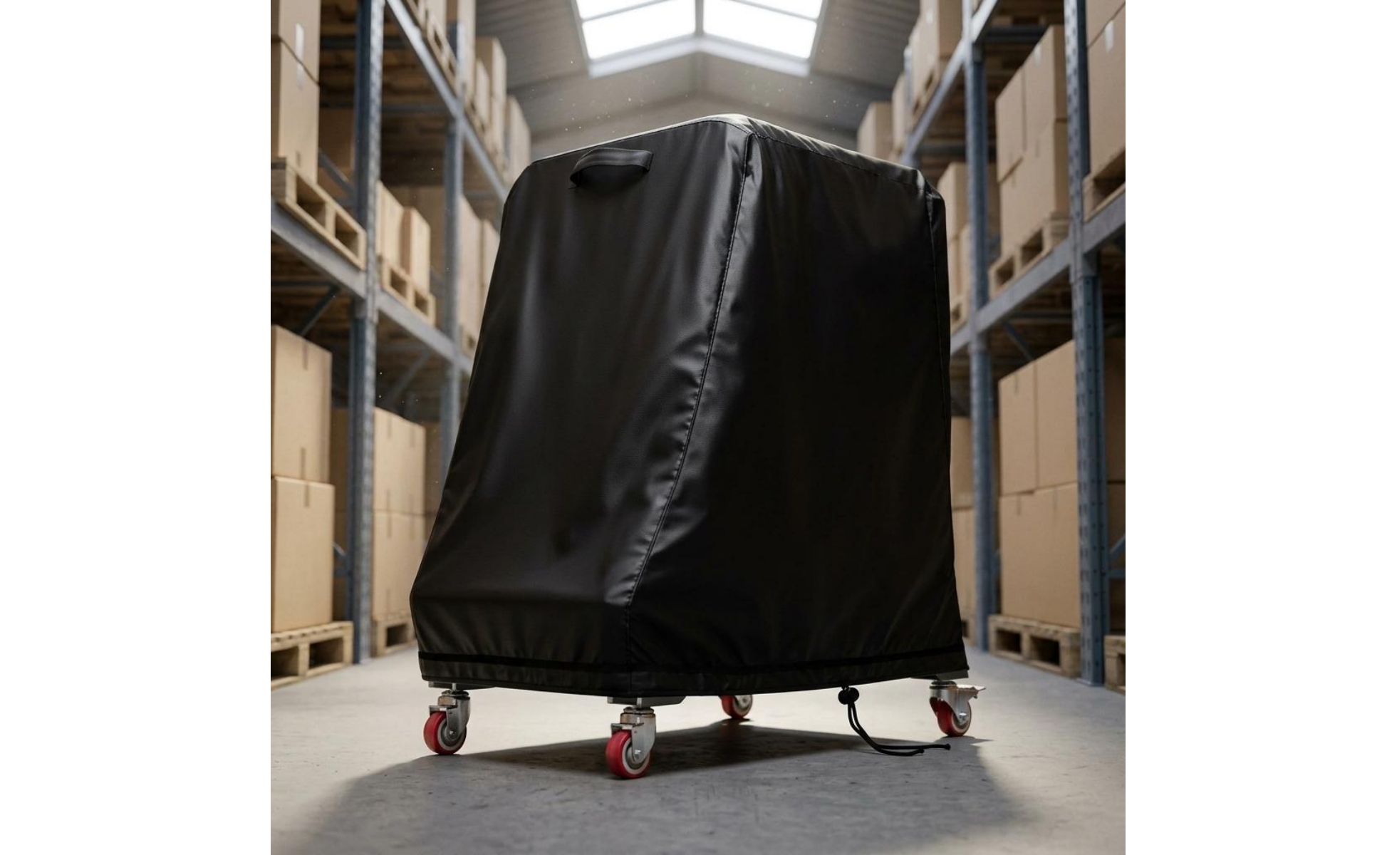 L-Shaped Chair Trolley Cover 210D Folding Chair Cart Cover Black