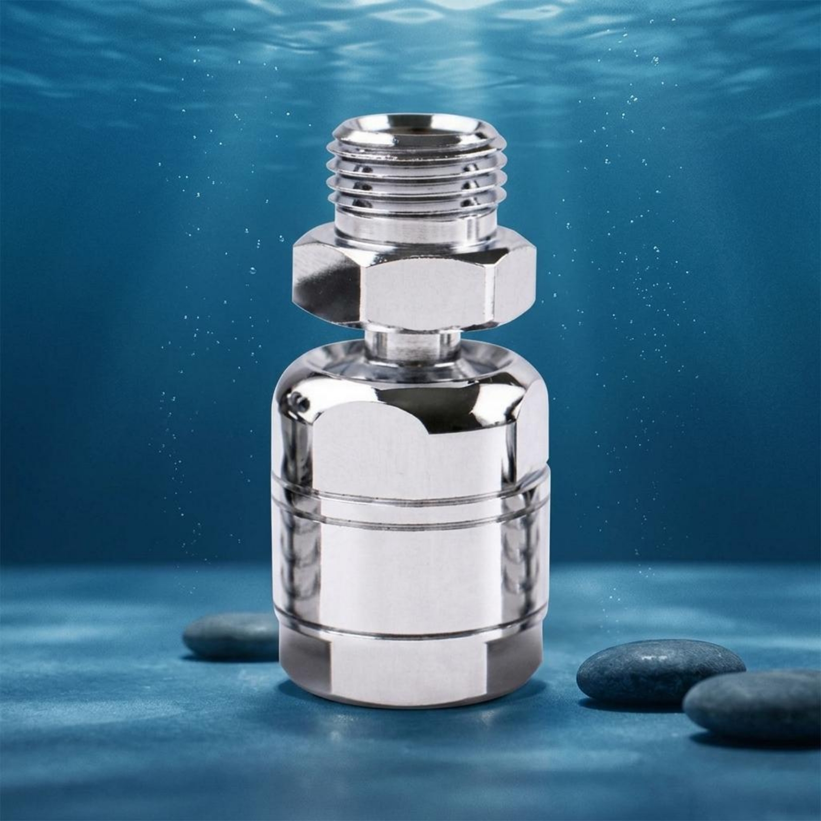 Secondary-Stage Control Adapter Polished Chrome Finish Control Pivoting Adapter