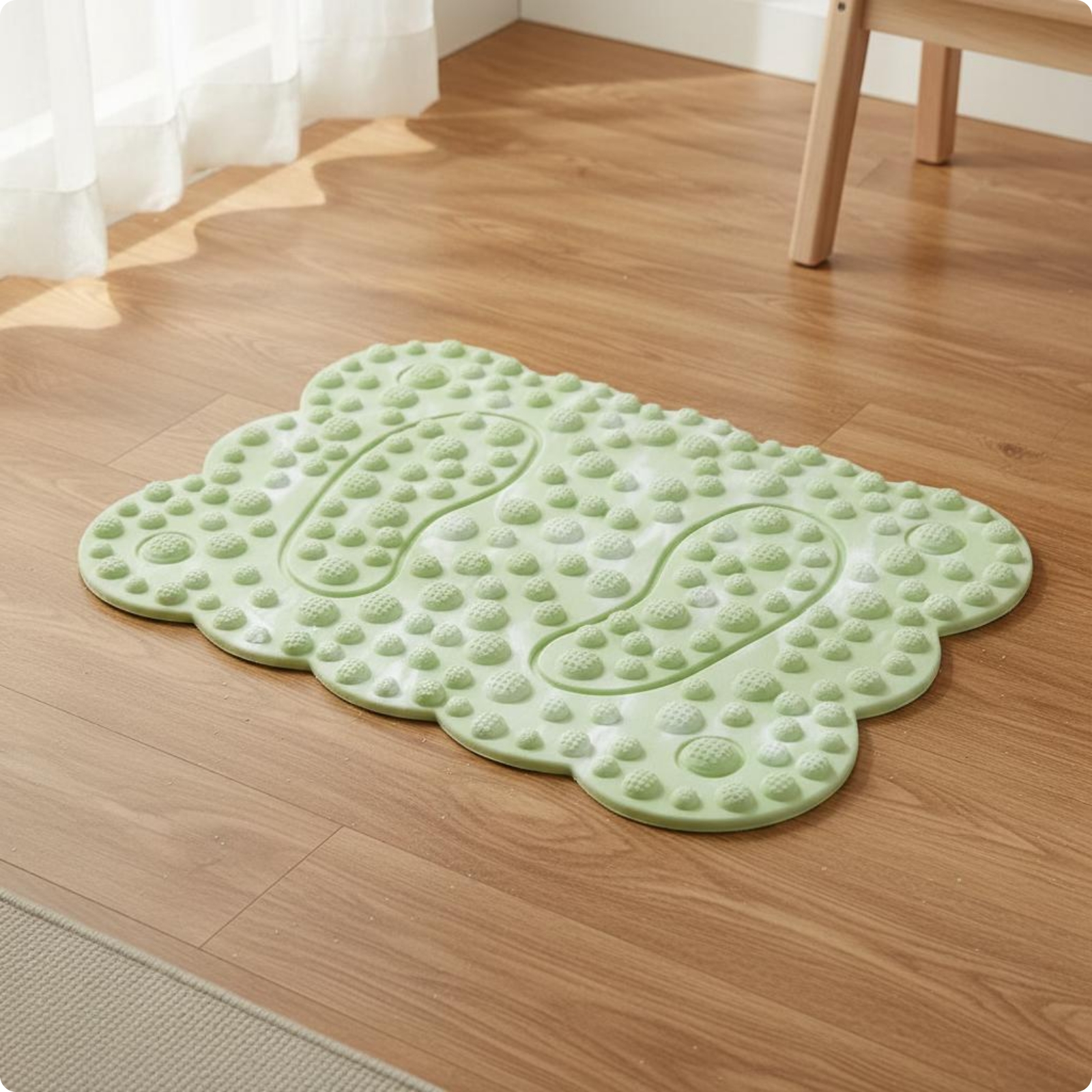 Acupressure Foot Mat Soft to Medium Firmness Wellness Tool 35&deg; Hardness