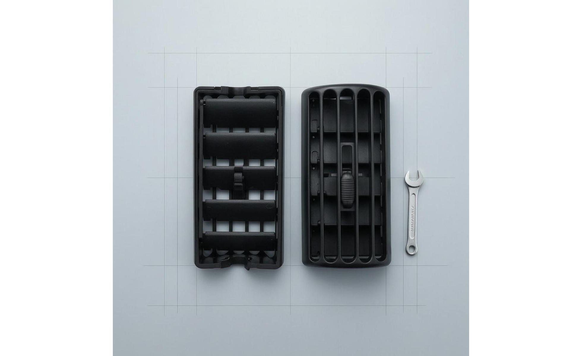 Air Vent Grille Cover Slotted Side Air Vent Cover Left and Right Pair