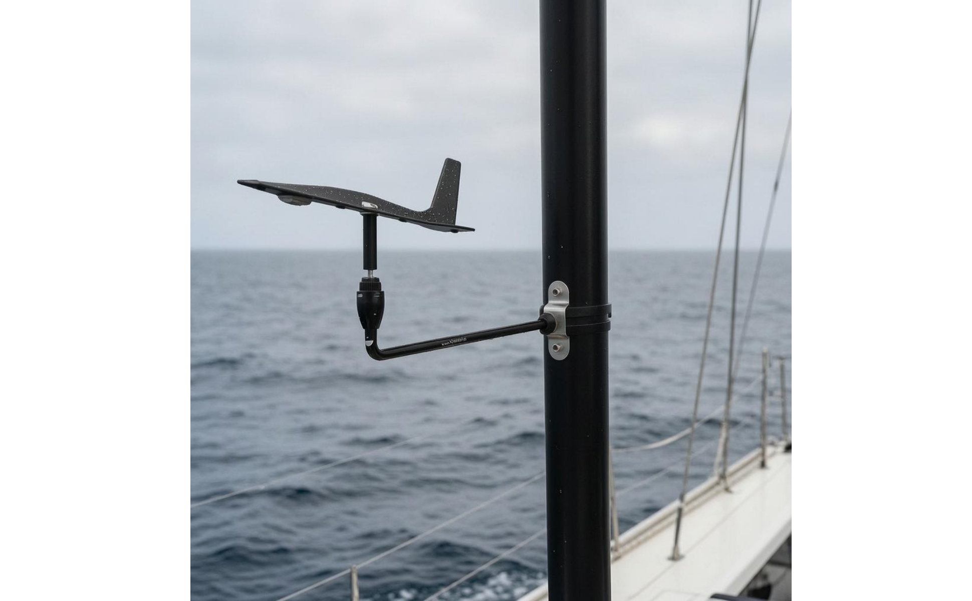 Mast-Windanzeiger Schwarz Segelboot-Windanzeiger Starr