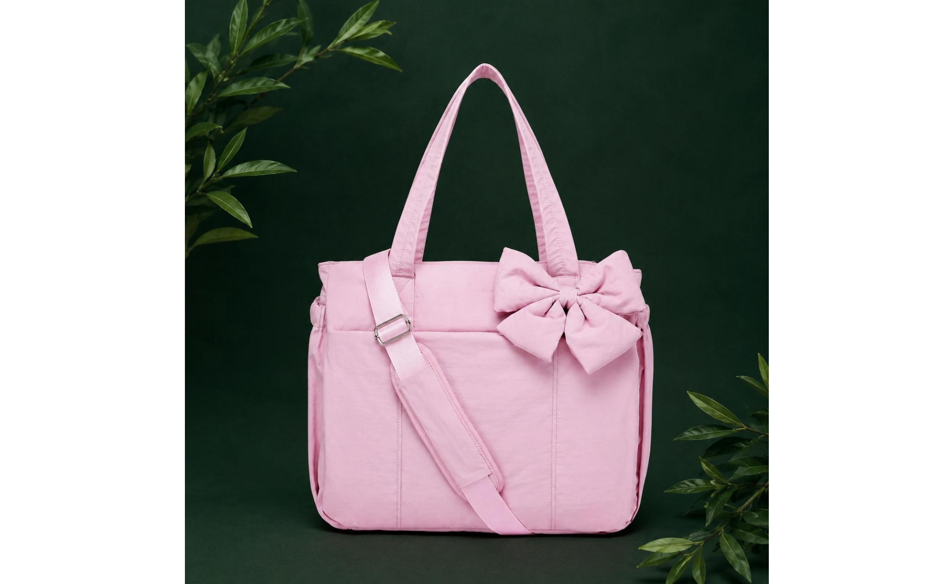Ribbon Tote Bag Soft Padded Tote Bag Matte