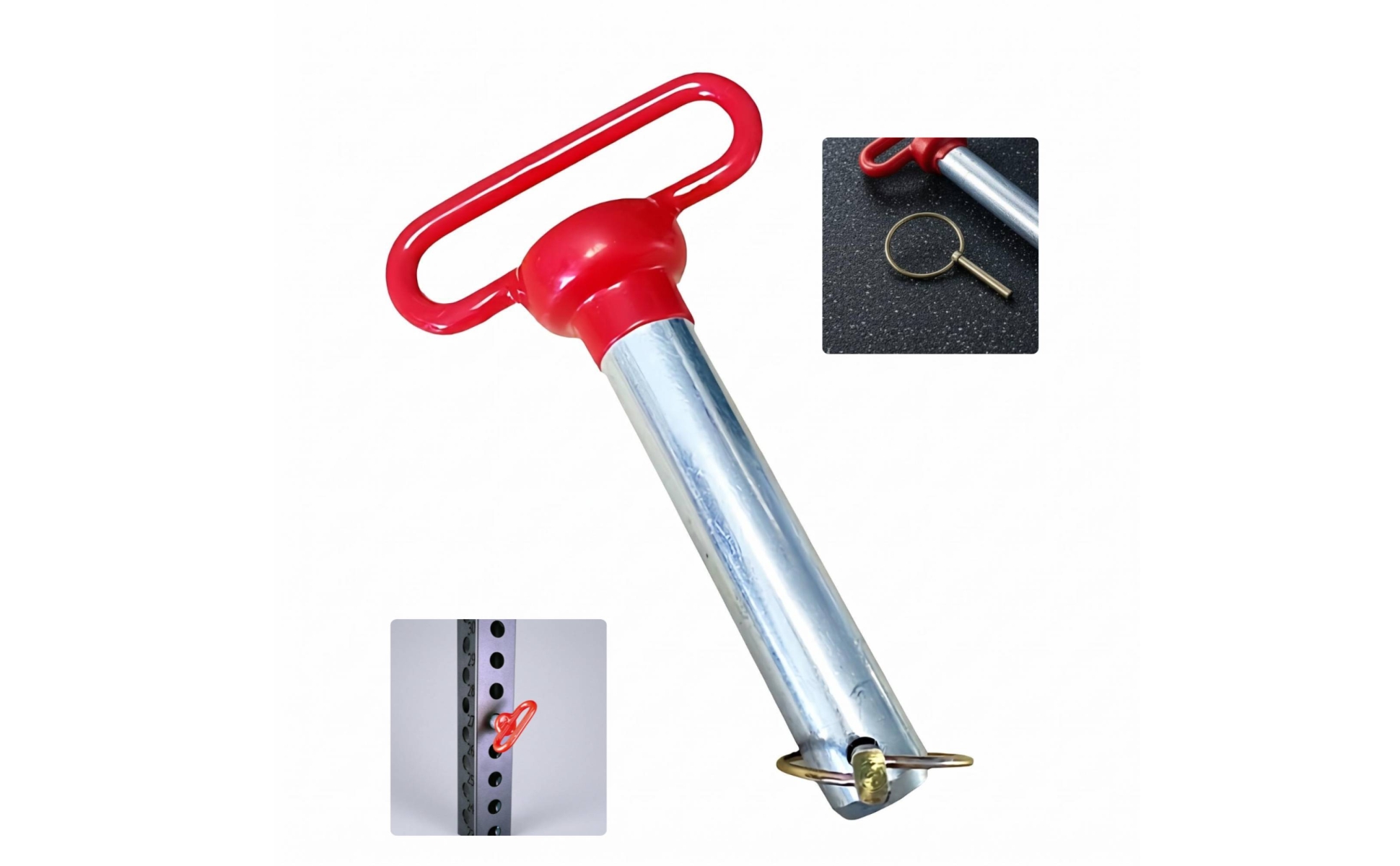 Fitness Rack Insert Peg T-Handle Gym Locking Peg Red Coated