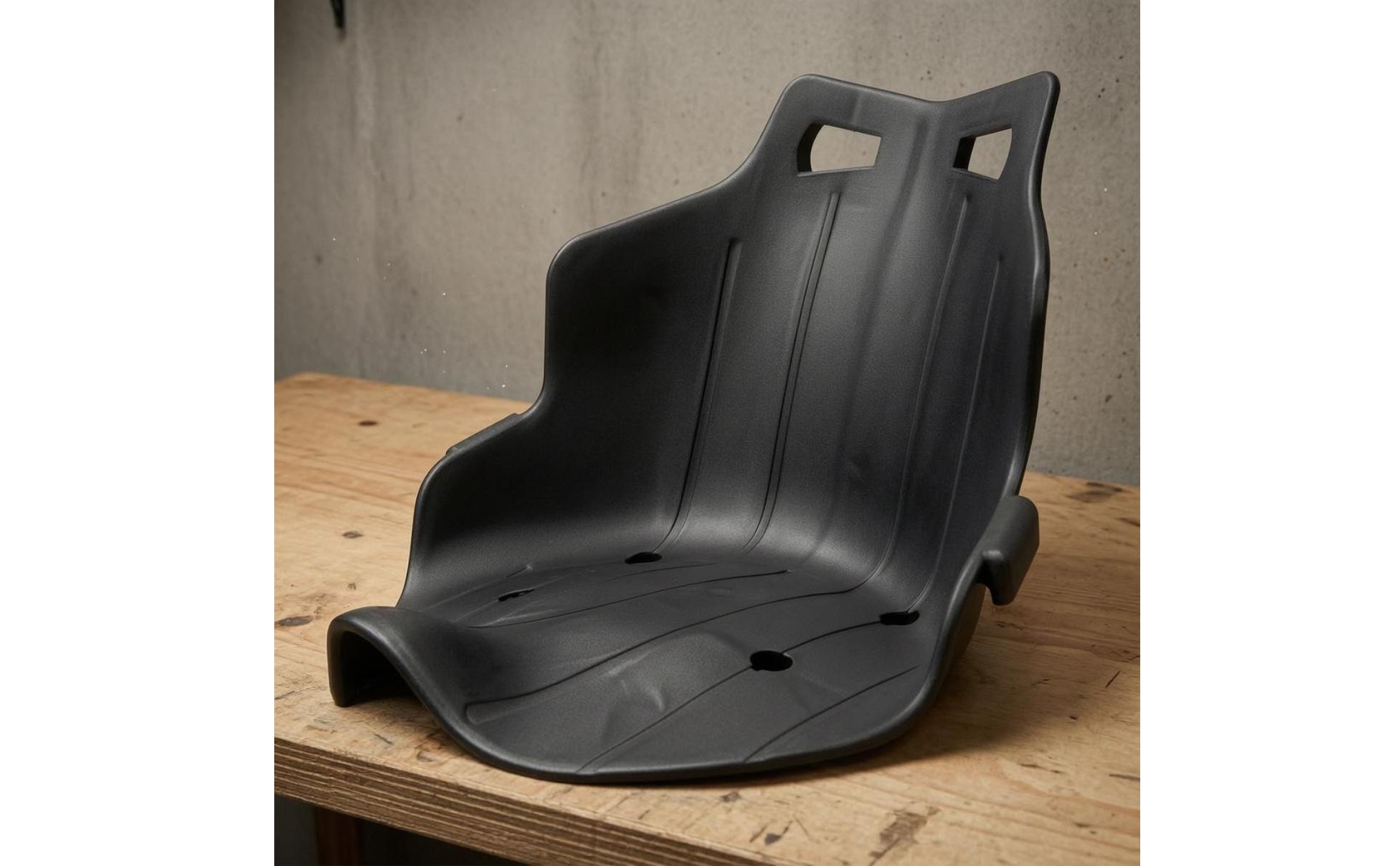 Child's Seat Shell High Back Plastic Contoured Seat Shell Handle Cutouts