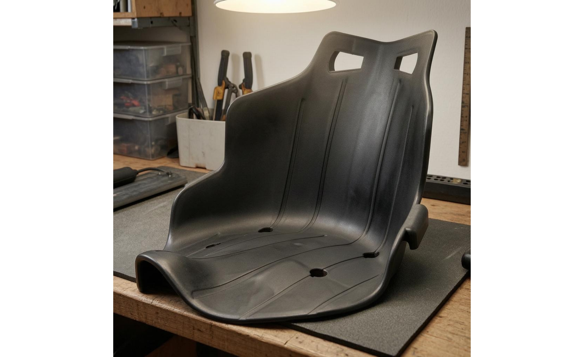 Child's Seat Shell High Back Plastic Contoured Seat Shell Handle Cutouts