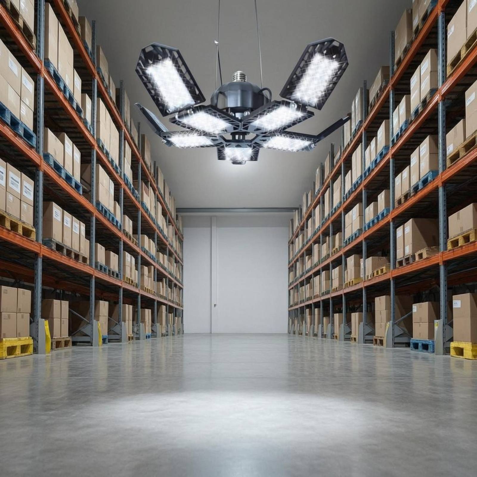 Foldable LED Garage Light Wide-Area Industrial Hanging Light Clear Lens - Produktbild 3