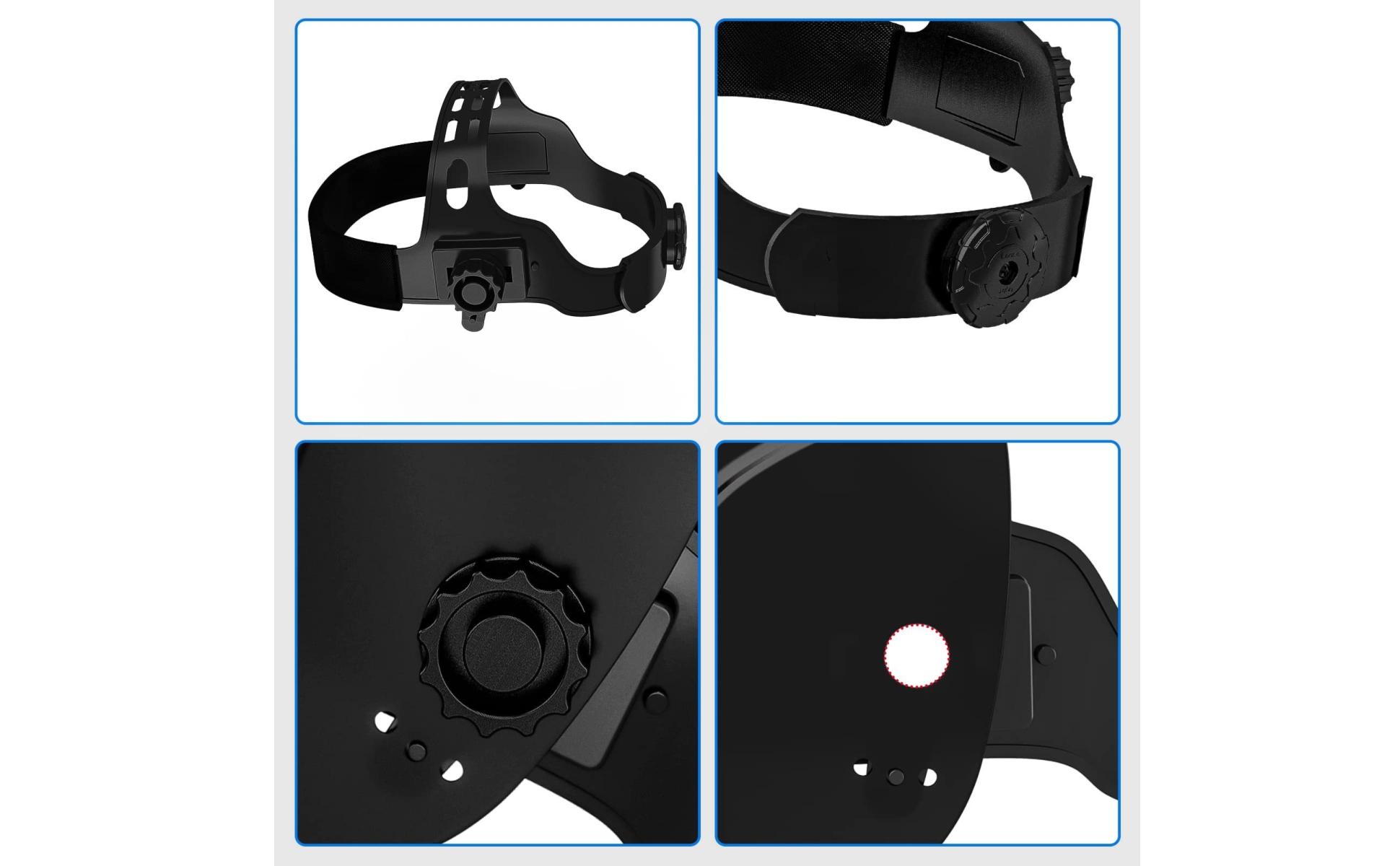 Metal-Joining Helmet Headband Side Knobs Metal-Joining Hood Headgear Molded