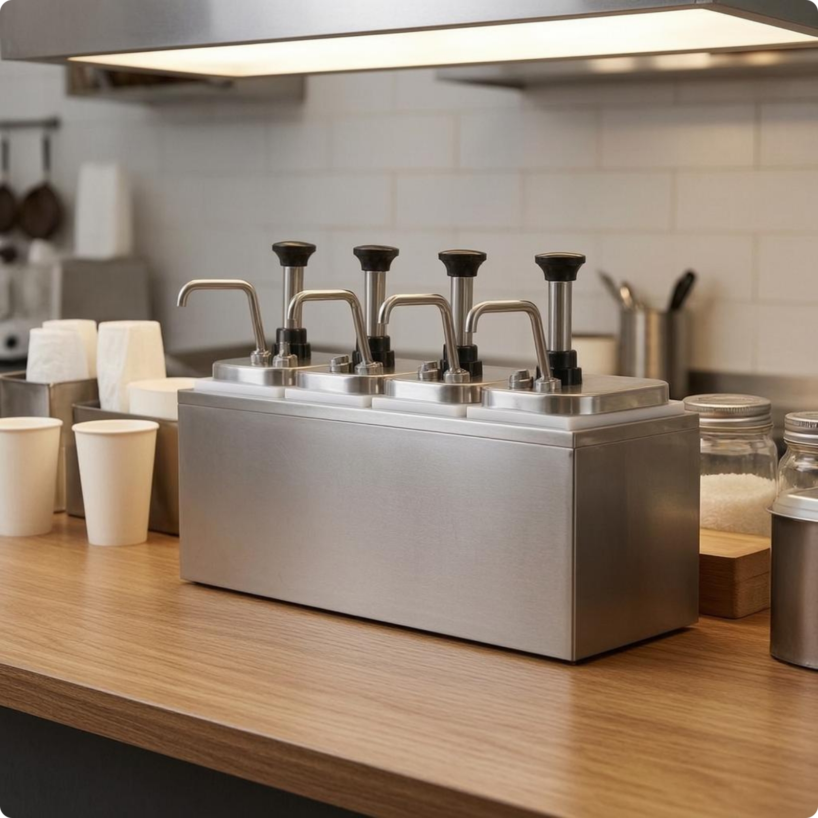 Sauce Pump Rectangular Stainless Steel Sauce Pump Food Service