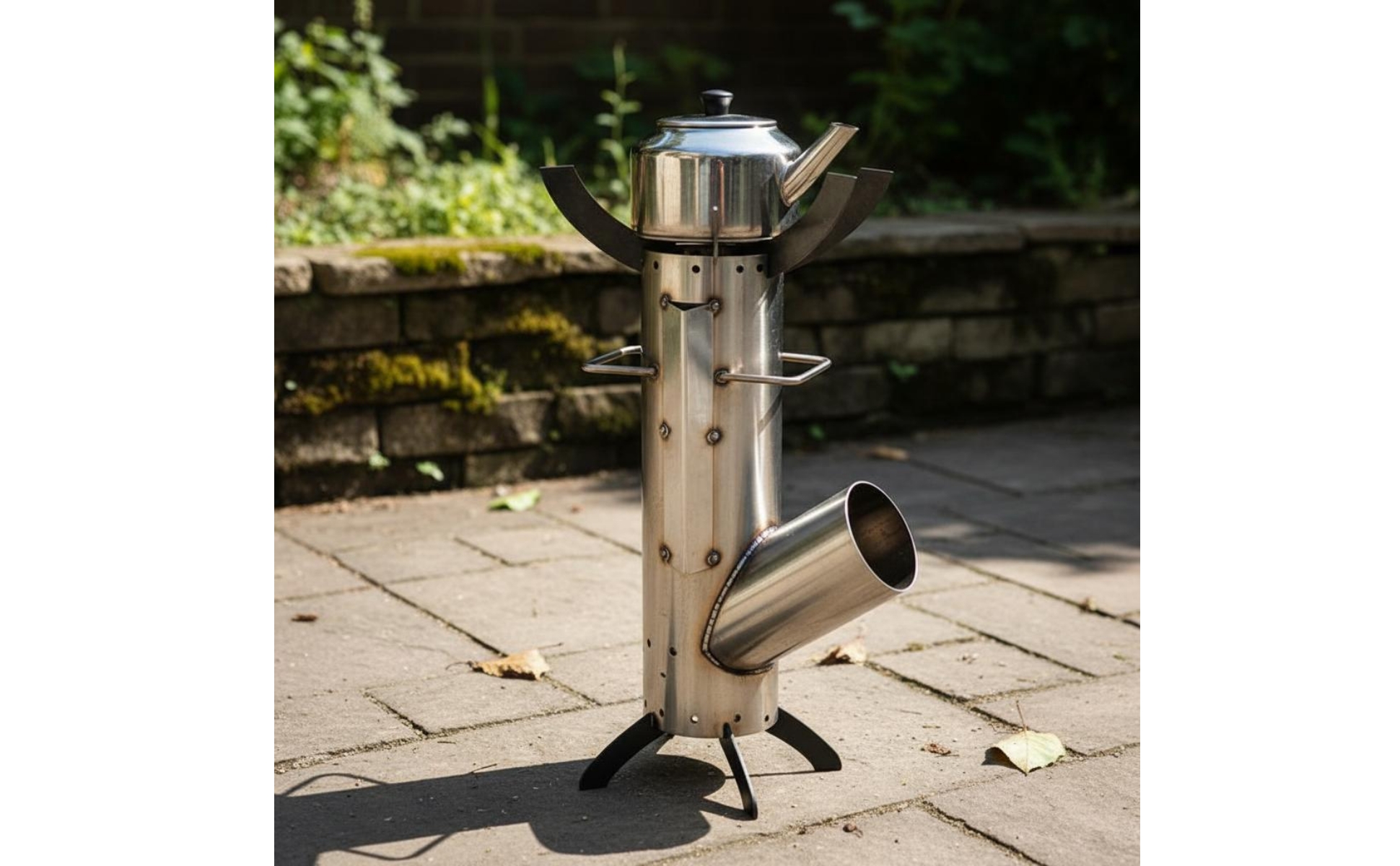 Portable Folding Cylindrical Cooker Side Fuel Feed Folding Leg Cylindrical