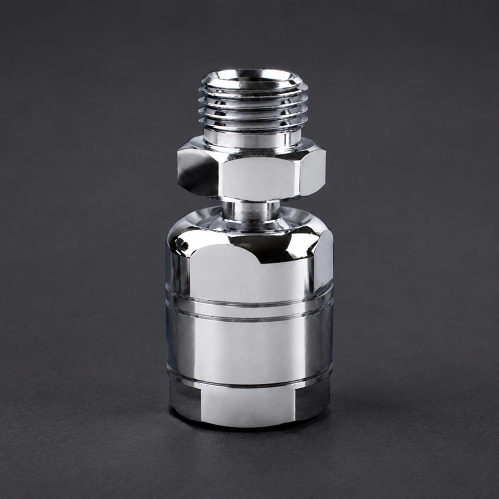 Secondary-Stage Control Adapter Polished Chrome Finish Control Pivoting Adapter