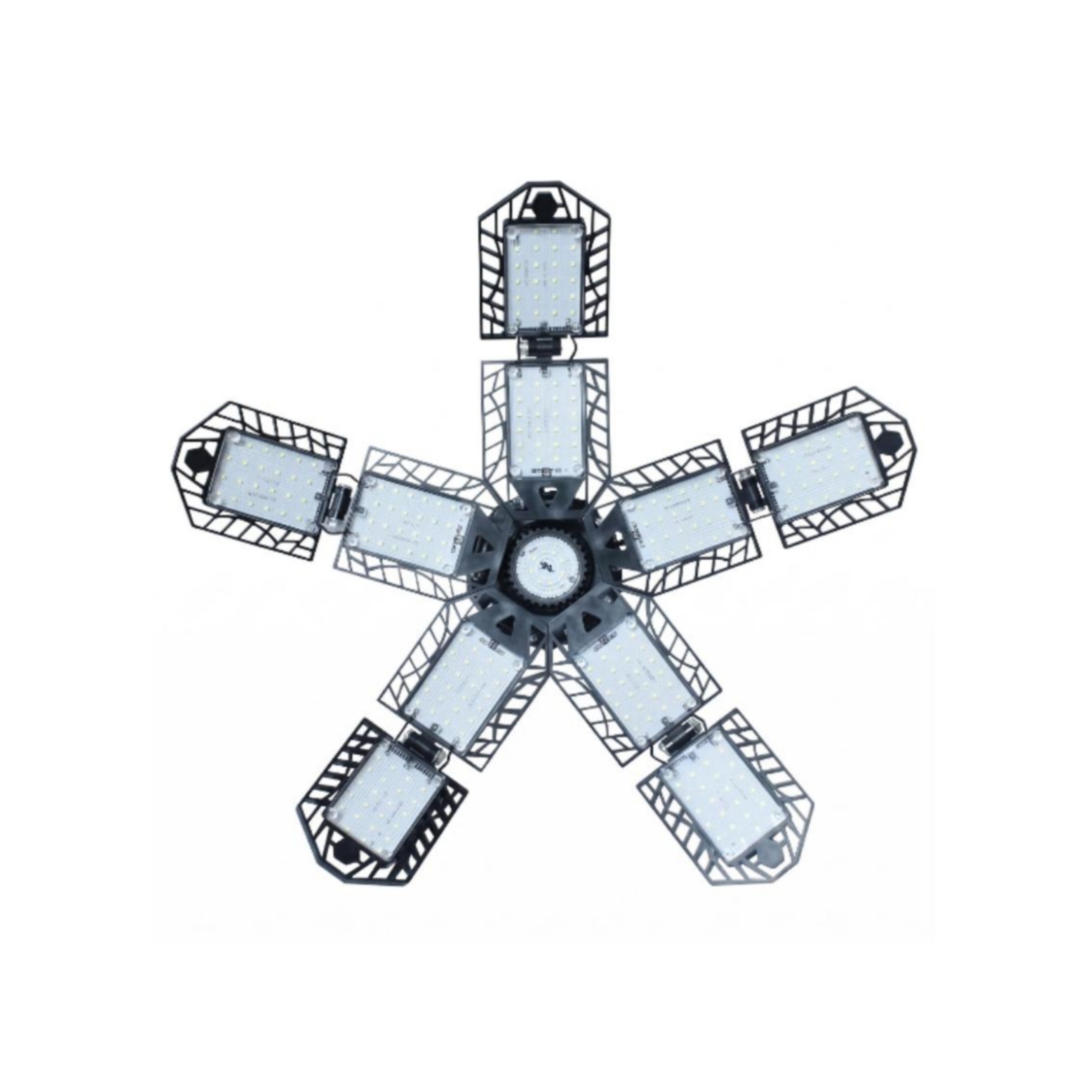 Foldable LED Garage Light Wide-Area Industrial Hanging Light Clear Lens