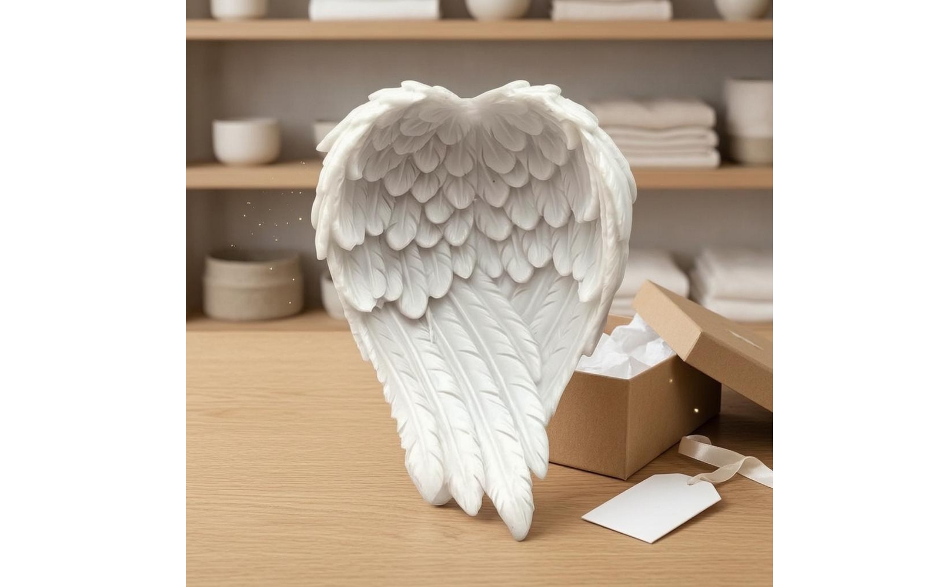 Engelsflügel-Halter einteilig Kristallkugelhalter molded