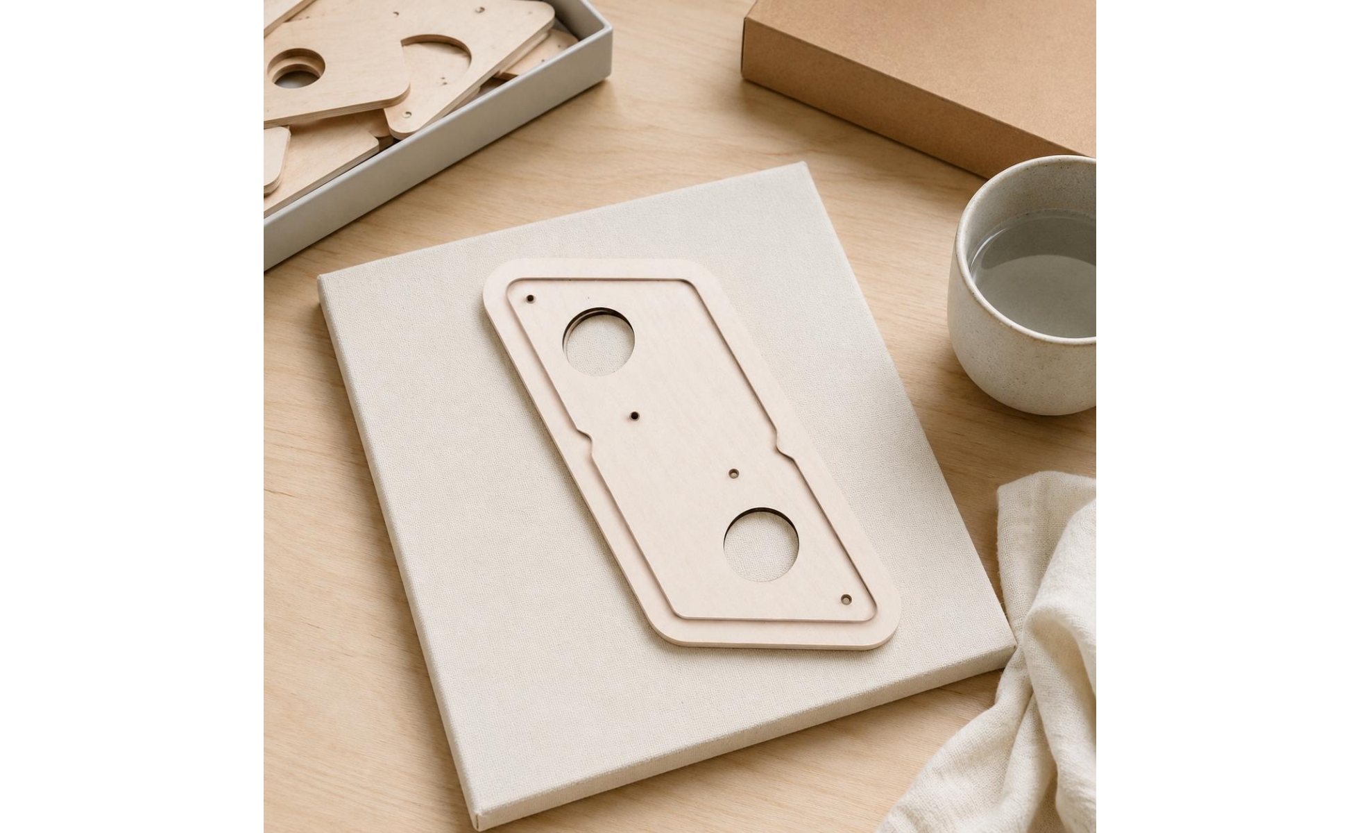 Schneideform aus Holz und Stahl japanische Stahlklinge Lederstanzform