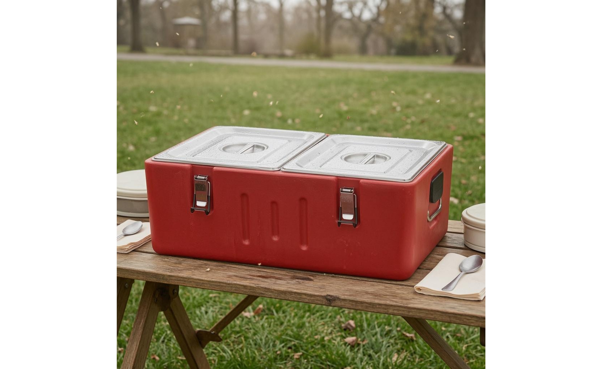Insulated Food Pan Carrier Metal Food Warmer Box Stainless Steel