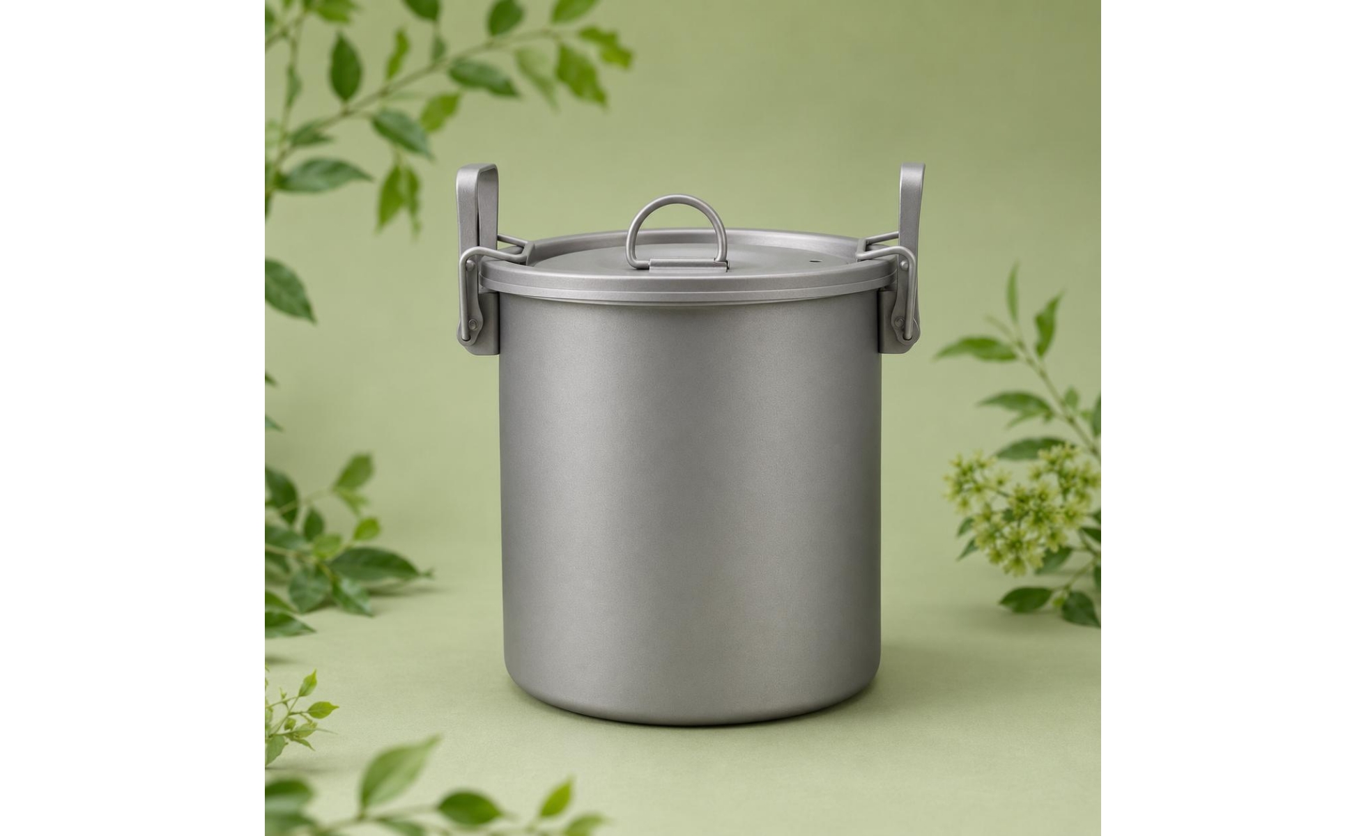Titanium Rice Steamer Fitted Lid Multipurpose Steamer Pot Side Handles