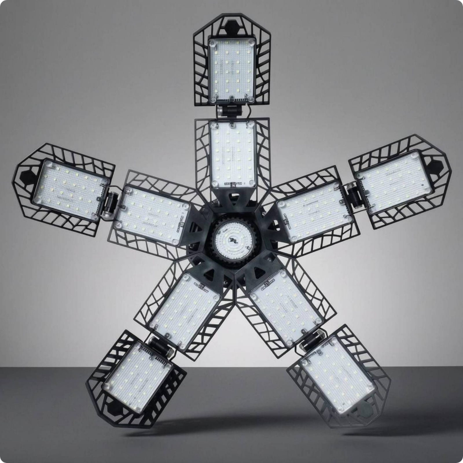 Foldable LED Garage Light Wide-Area Industrial Hanging Light Clear Lens - Produktbild 5