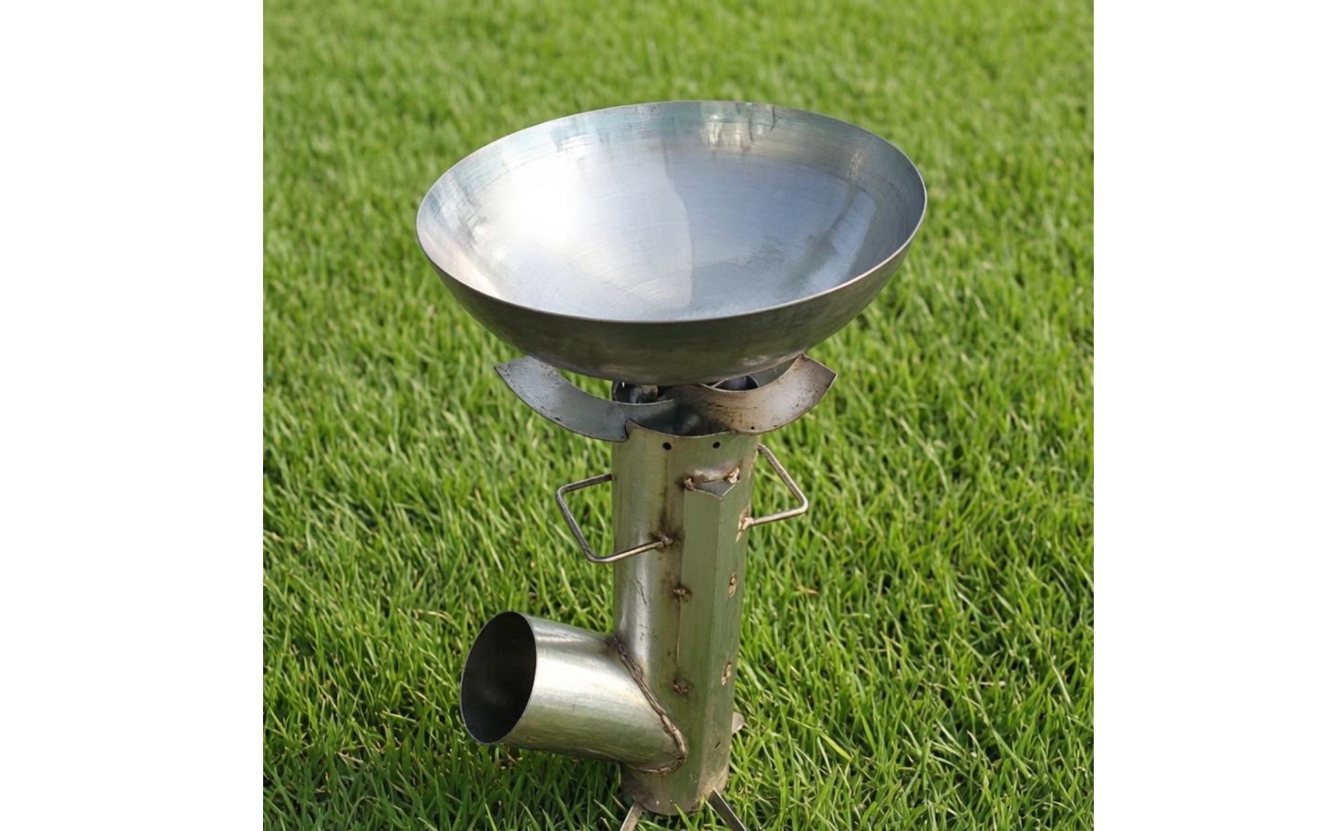 Portable Folding Cylindrical Cooker Side Fuel Feed Folding Leg Cylindrical