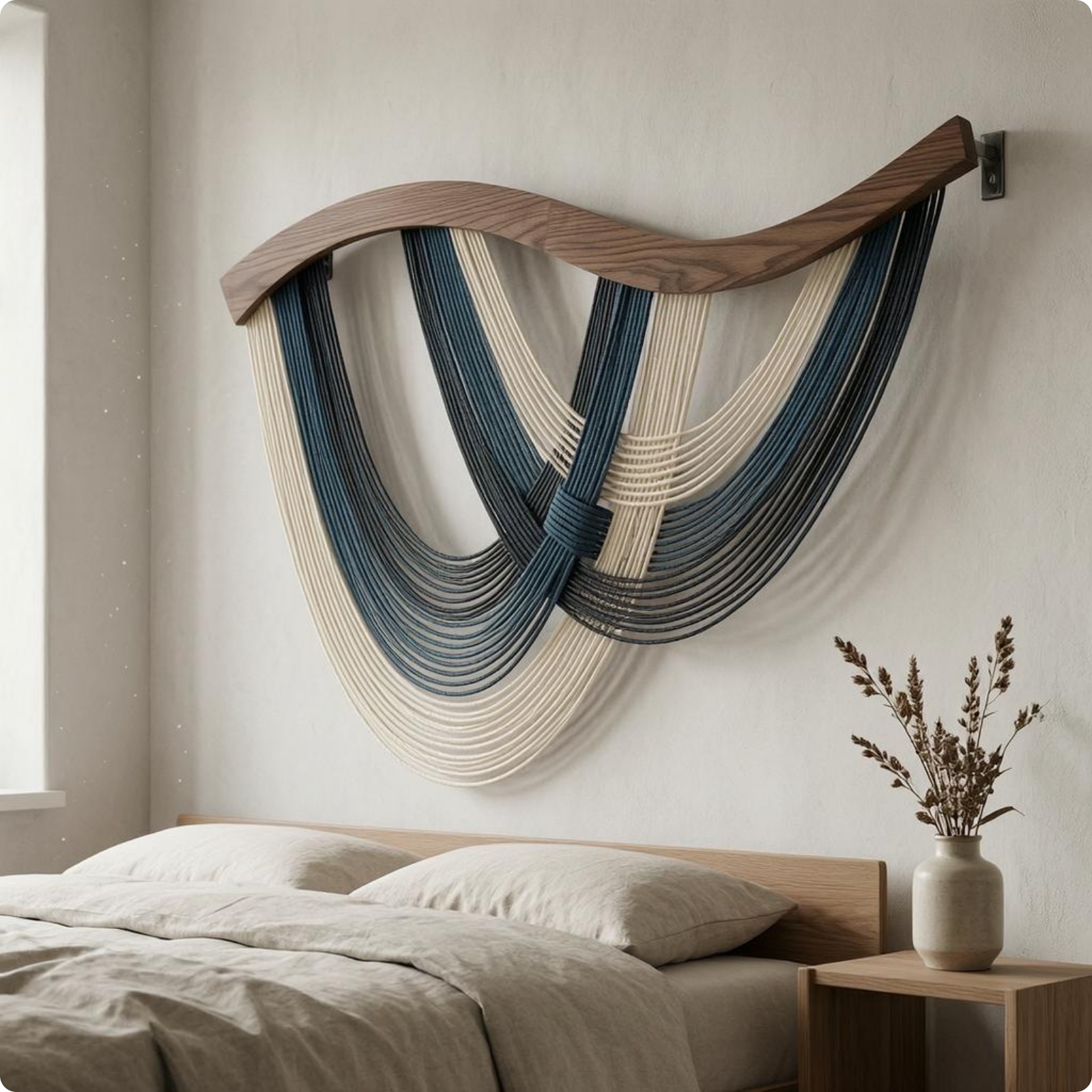 Woven Wall Hanging Textured Handmade Tapestry Easy to Hang for Interior Styling