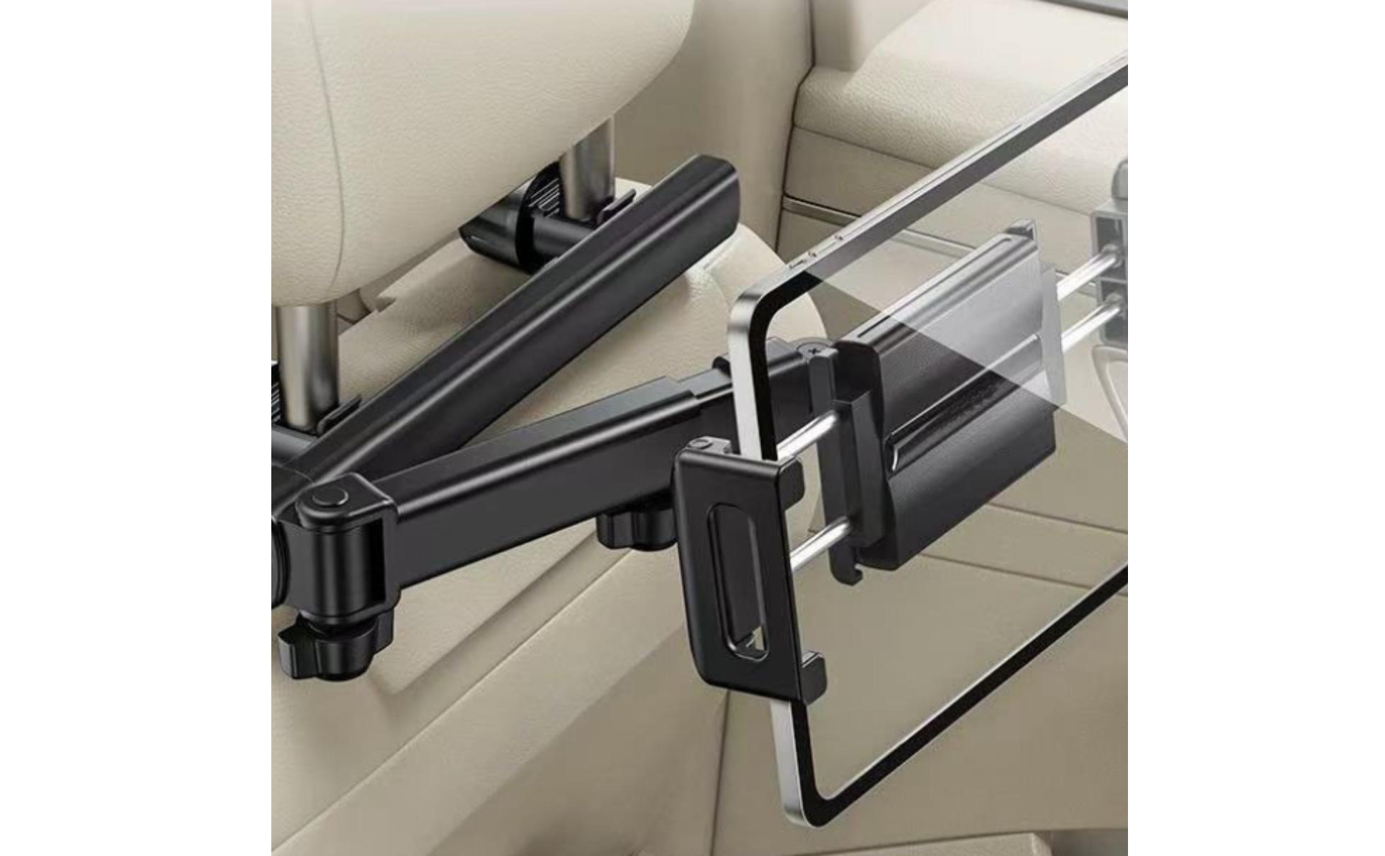 Rear-Seat Tablet Holder Folding Arm Car Headrest Tablet Stand Swivel Joints