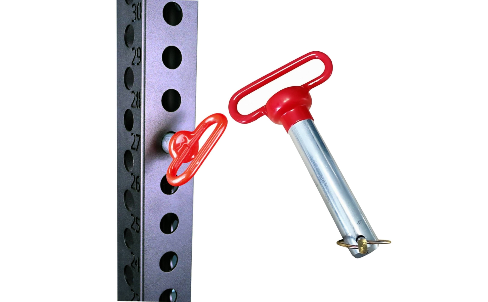 Fitness Rack Insert Peg T-Handle Gym Locking Peg Red Coated