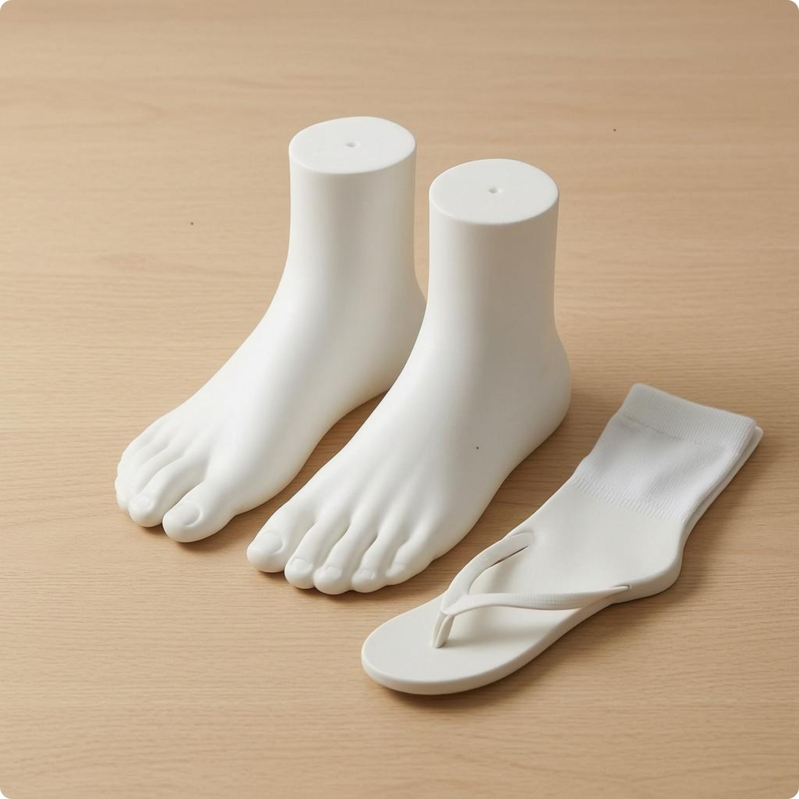 PVC Foot Display Model Long-Lasting Toe-Separated Foot Model Fine Workmanship