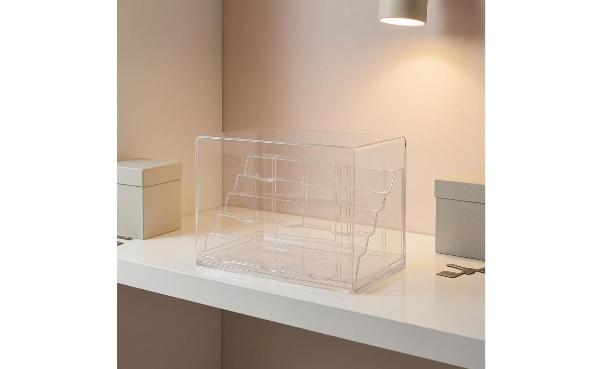 Button Display Box Transparent Button Display Case Dustproof for Collectors