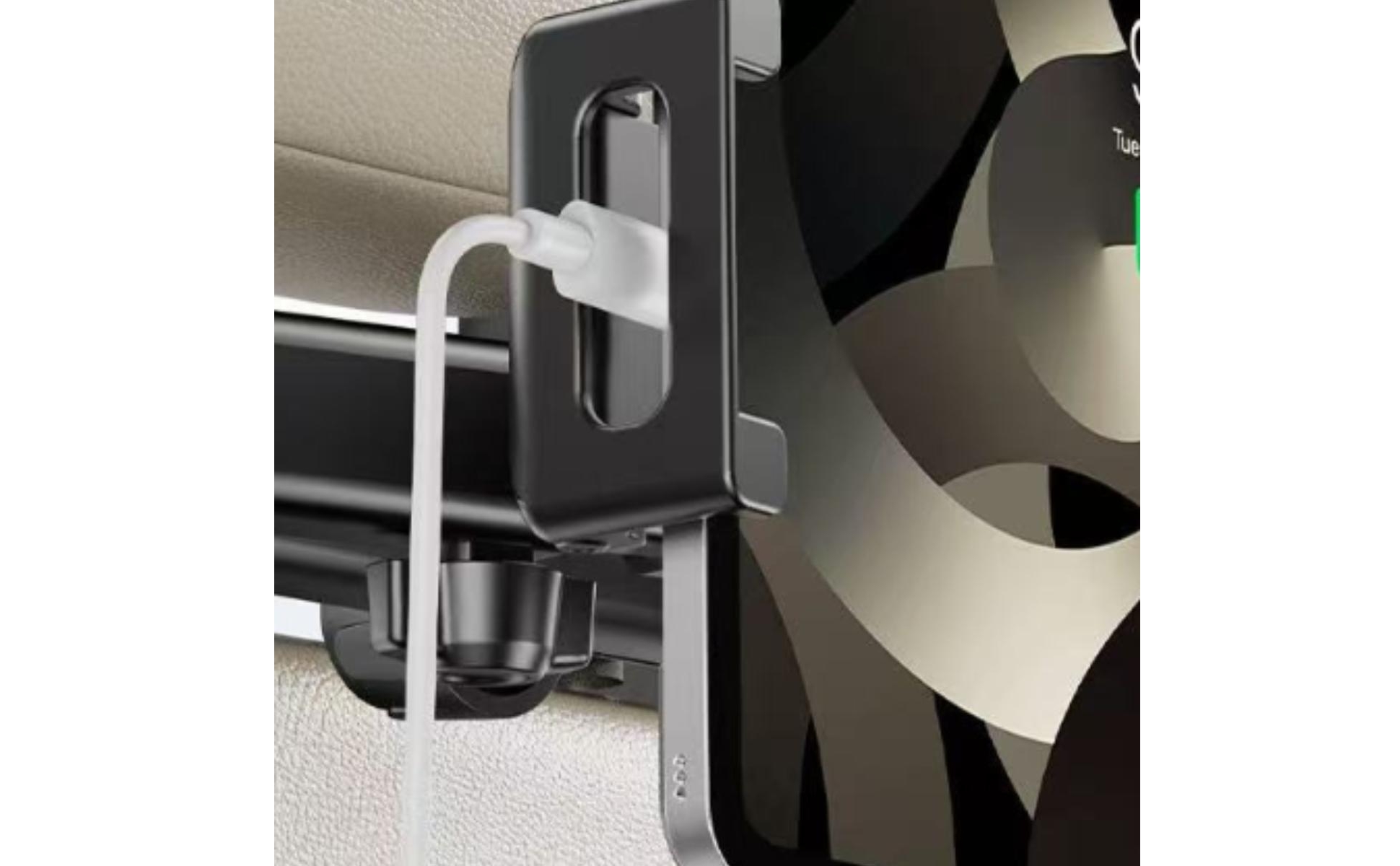 Rear-Seat Tablet Holder Folding Arm Car Headrest Tablet Stand Swivel Joints