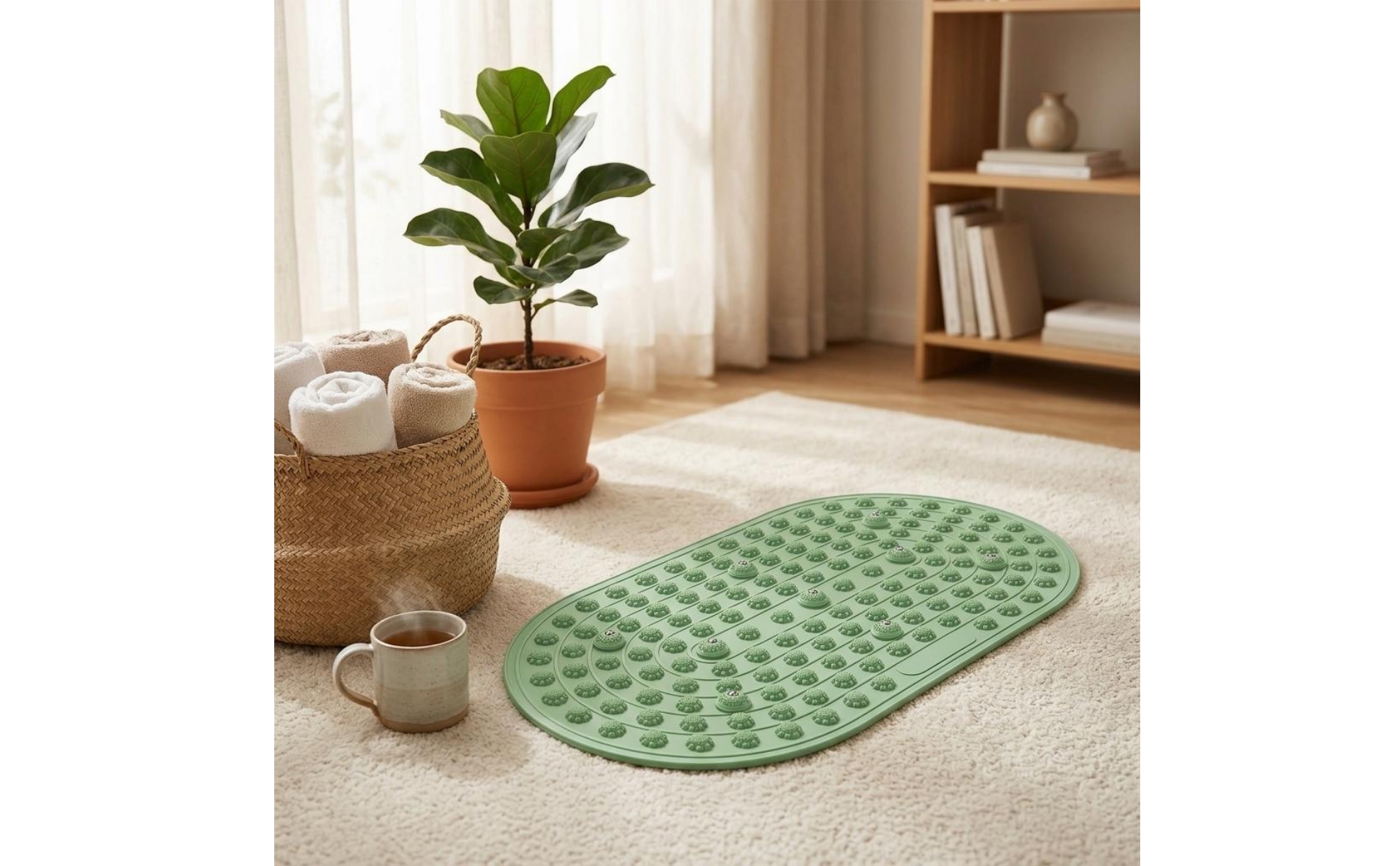 Silicone Foot Massage Mat Thick Rim Foot Massage Mat Rounded Edges