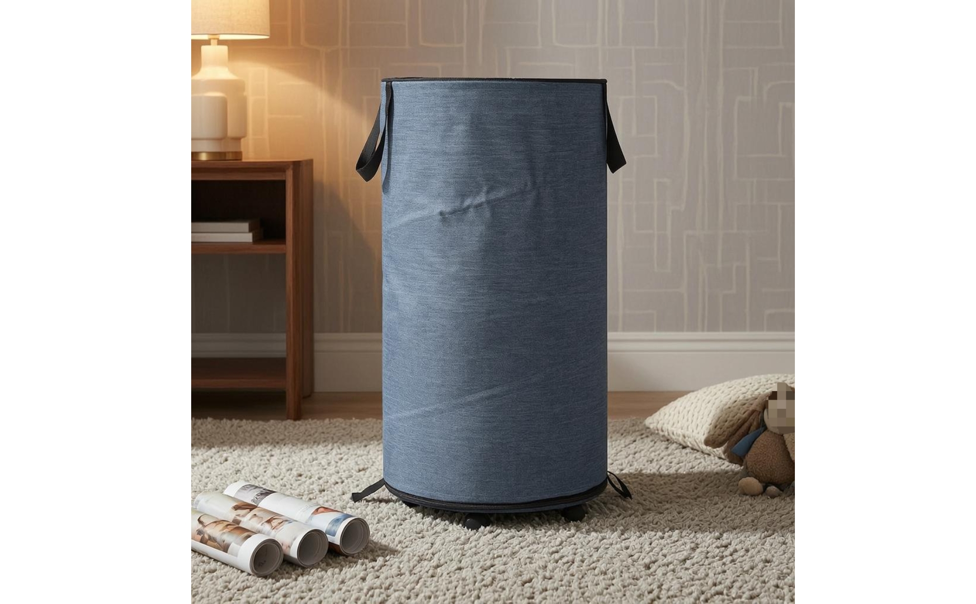 Foldable Laundry Hamper Removable Base Rolling Laundry Hamper Oxford Cloth