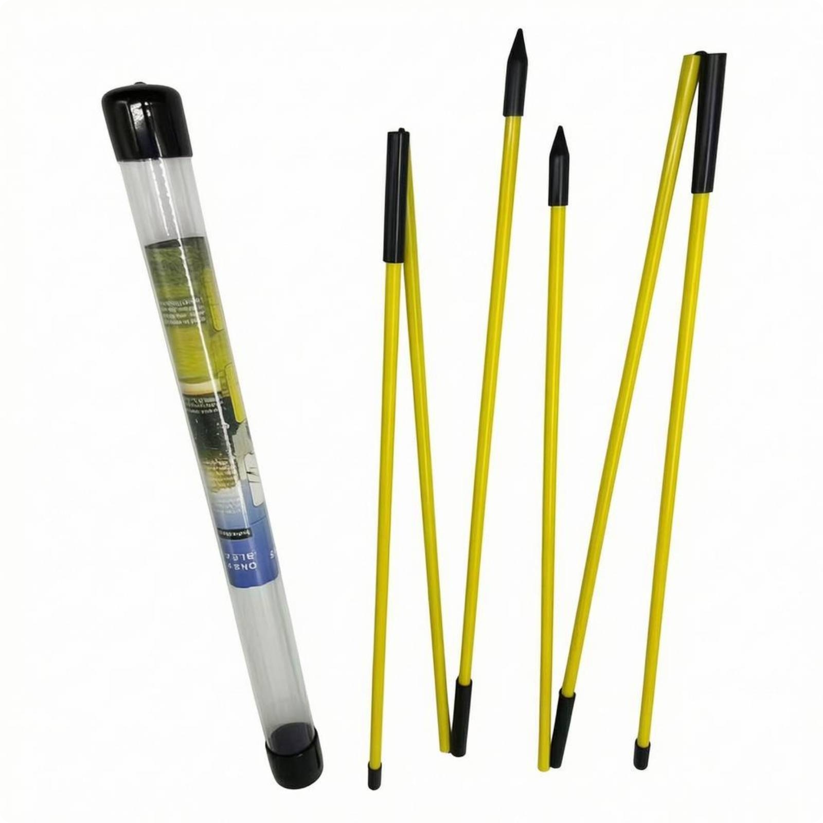 2 Pieces Faltbare Golf-Trainingsstäbe Dreiteilig Faltbare Schwungstäbe